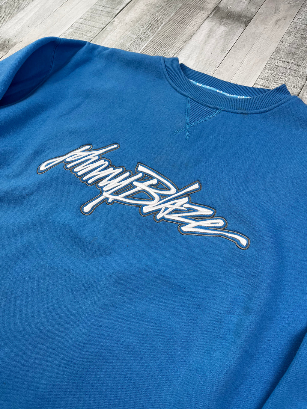 Johnny Blaze Sweater 90s Rare Blau XXL