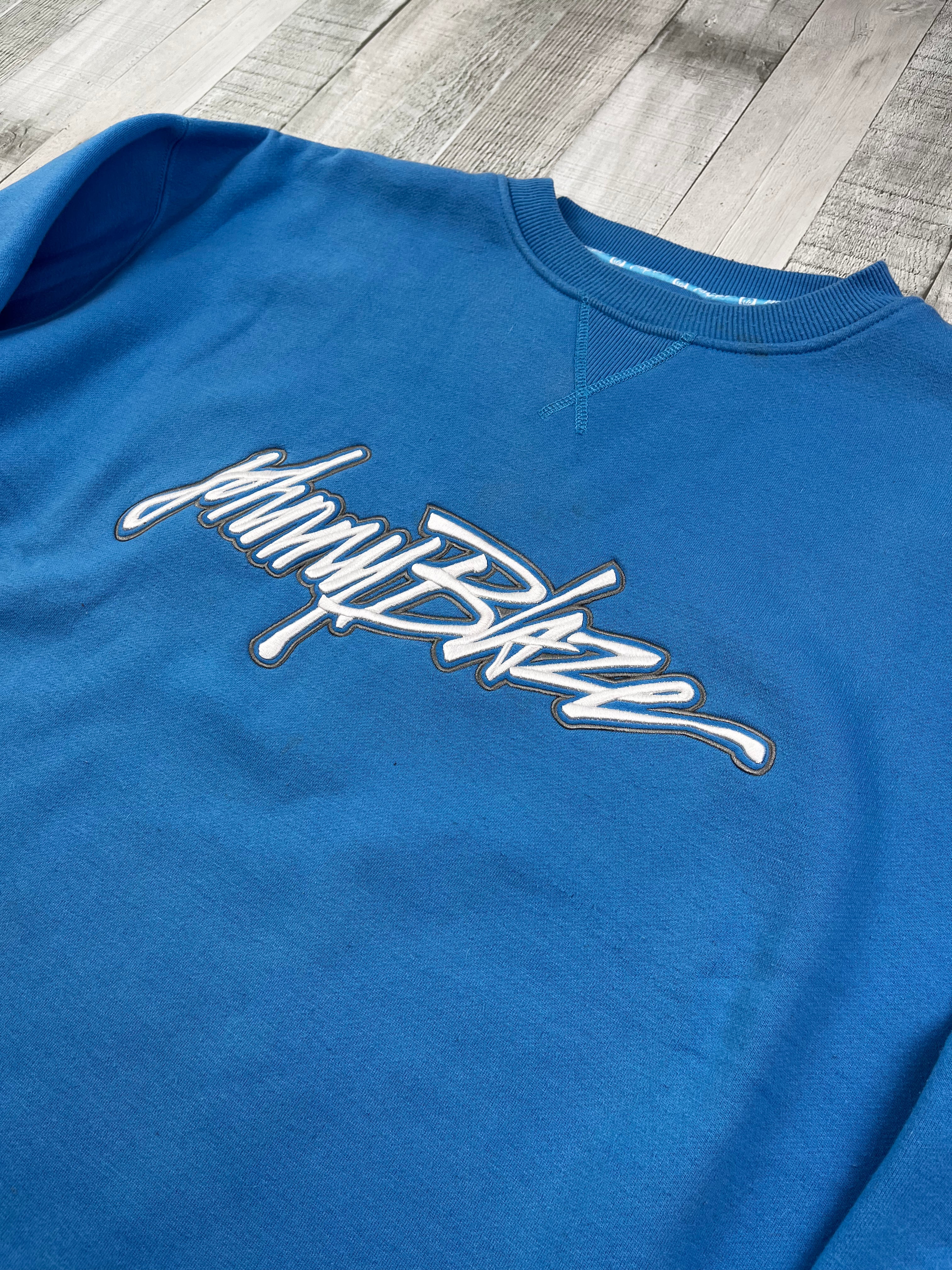 Johnny Blaze Sweater 90s Rare Blau XXL