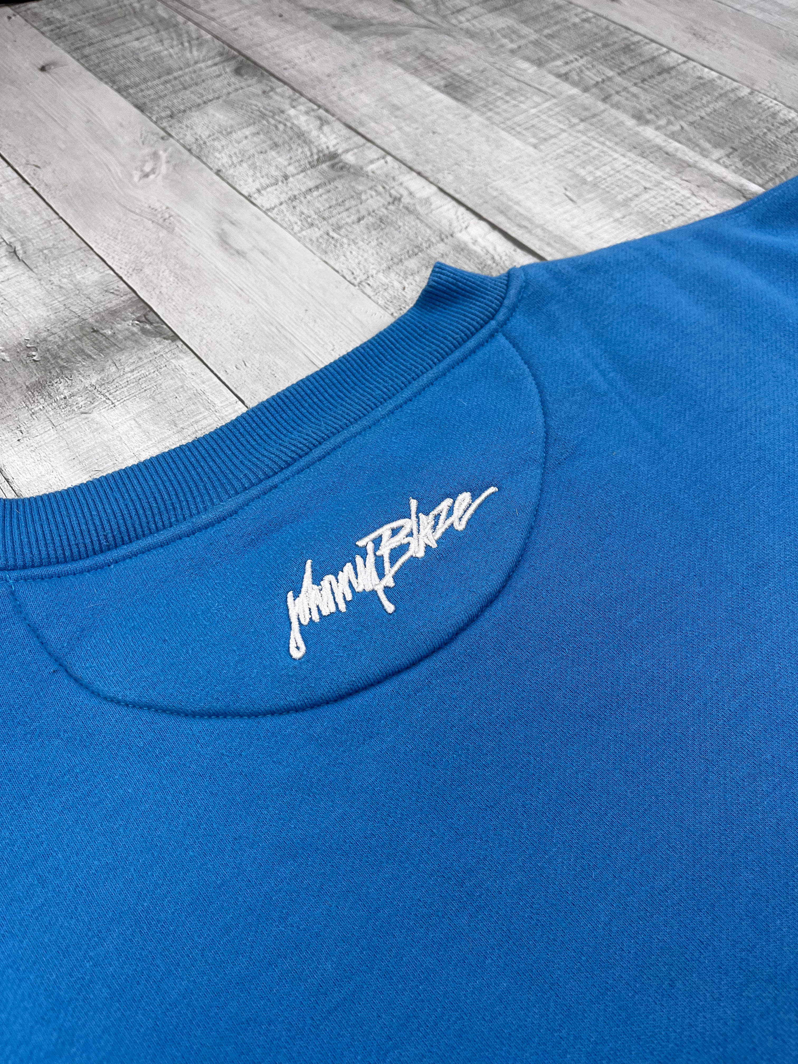 Johnny Blaze Sweater 90s Rare Blau XXL