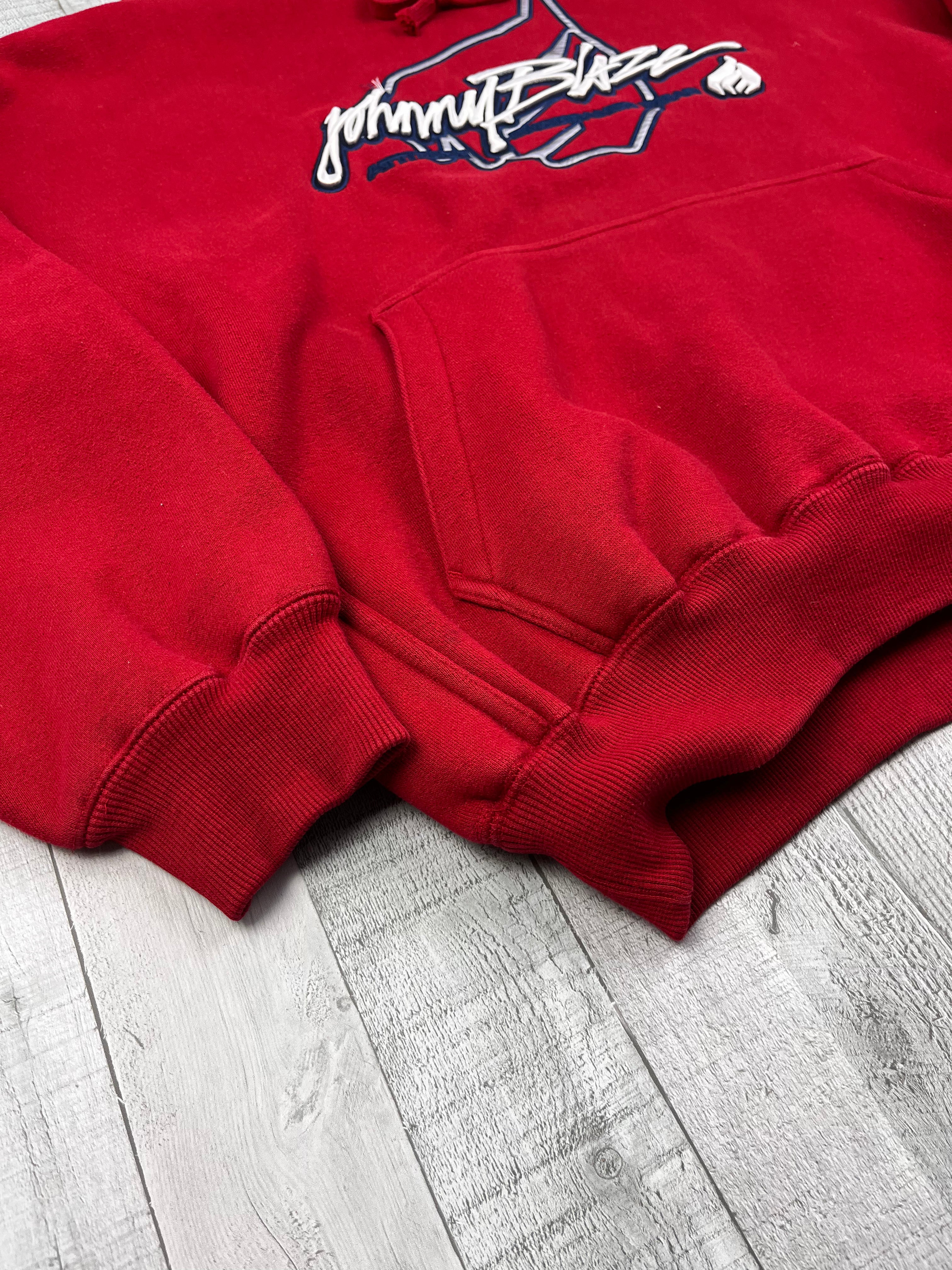 Johnny Blaze Hoodie Oversize 90s Rare Rot XL