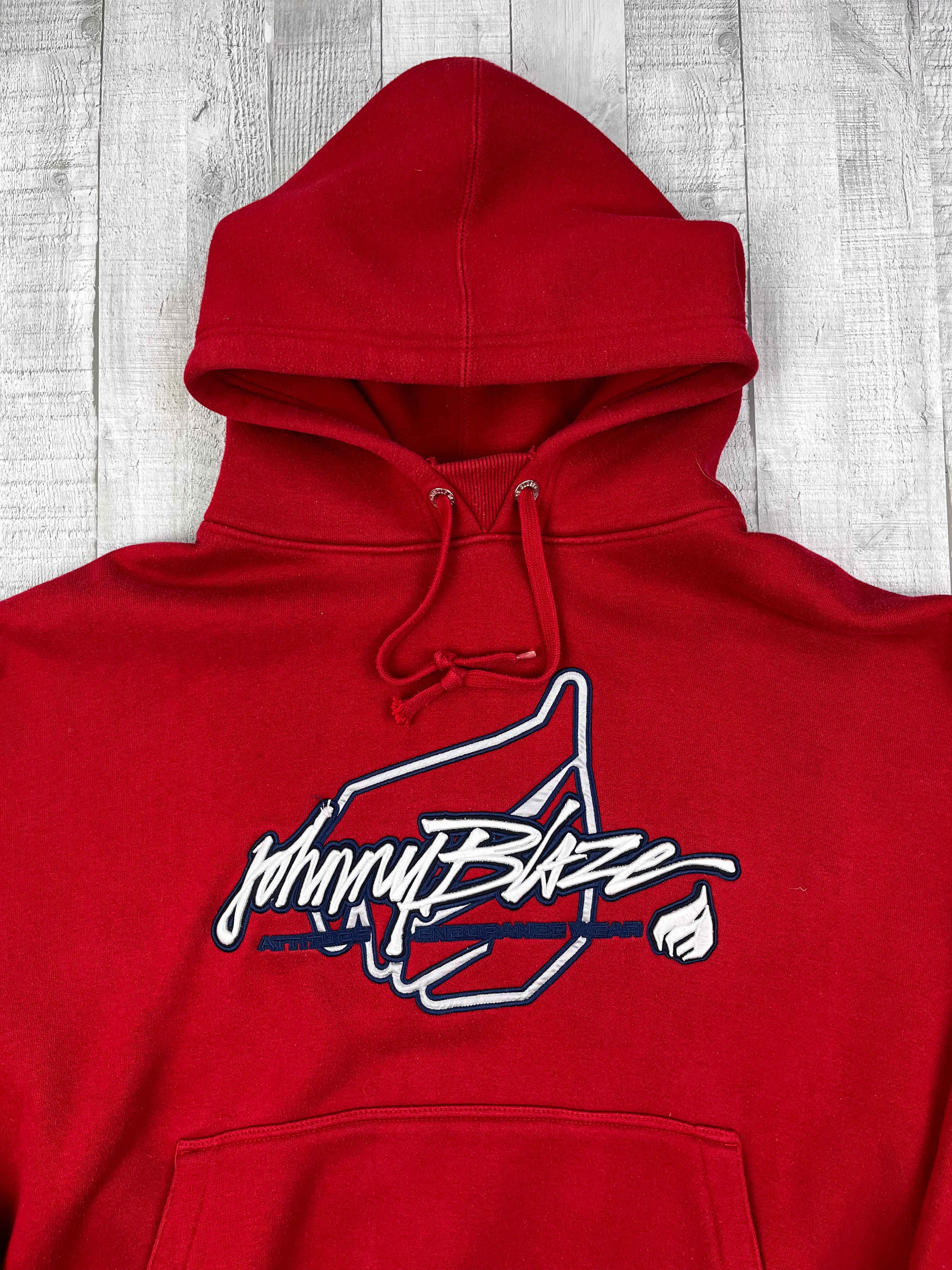 Johnny Blaze Hoodie Oversize 90s Rare Rot XL