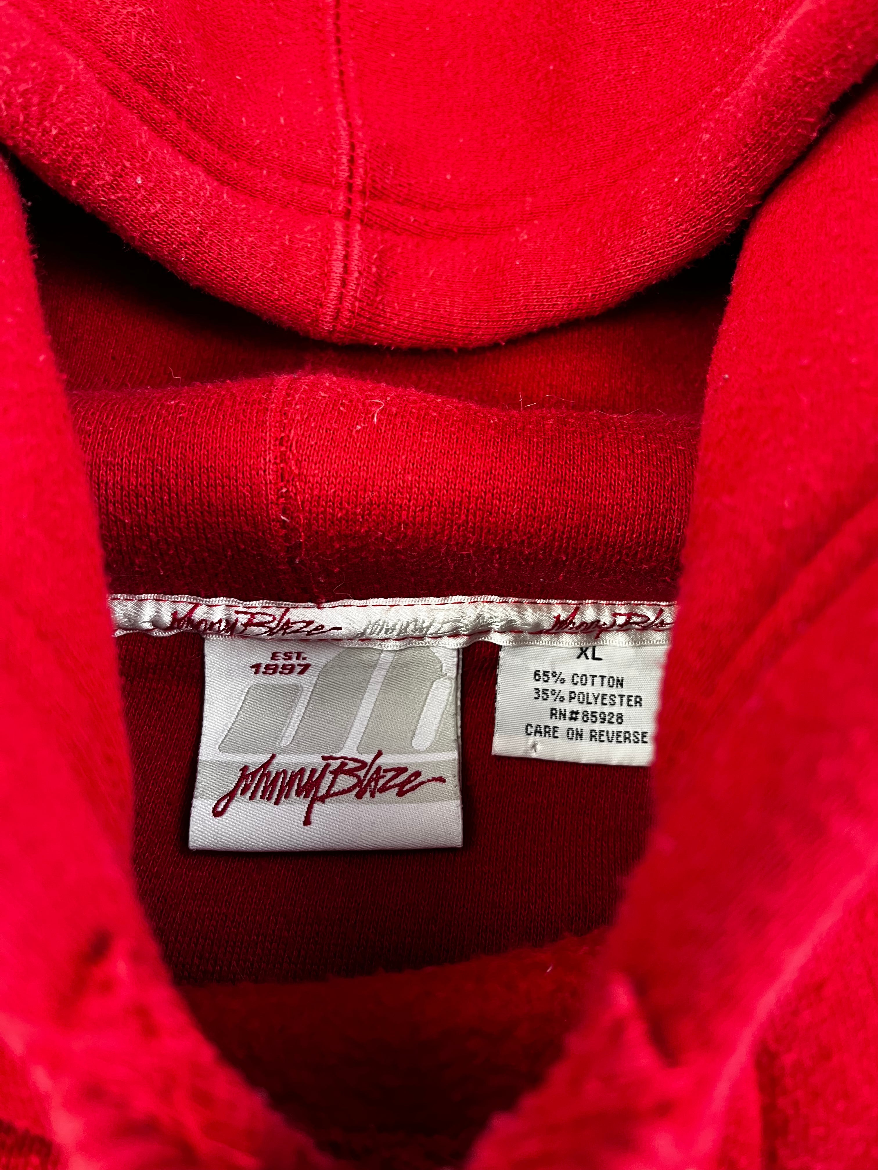 Johnny Blaze Hoodie Oversize 90s Rare Rot XL