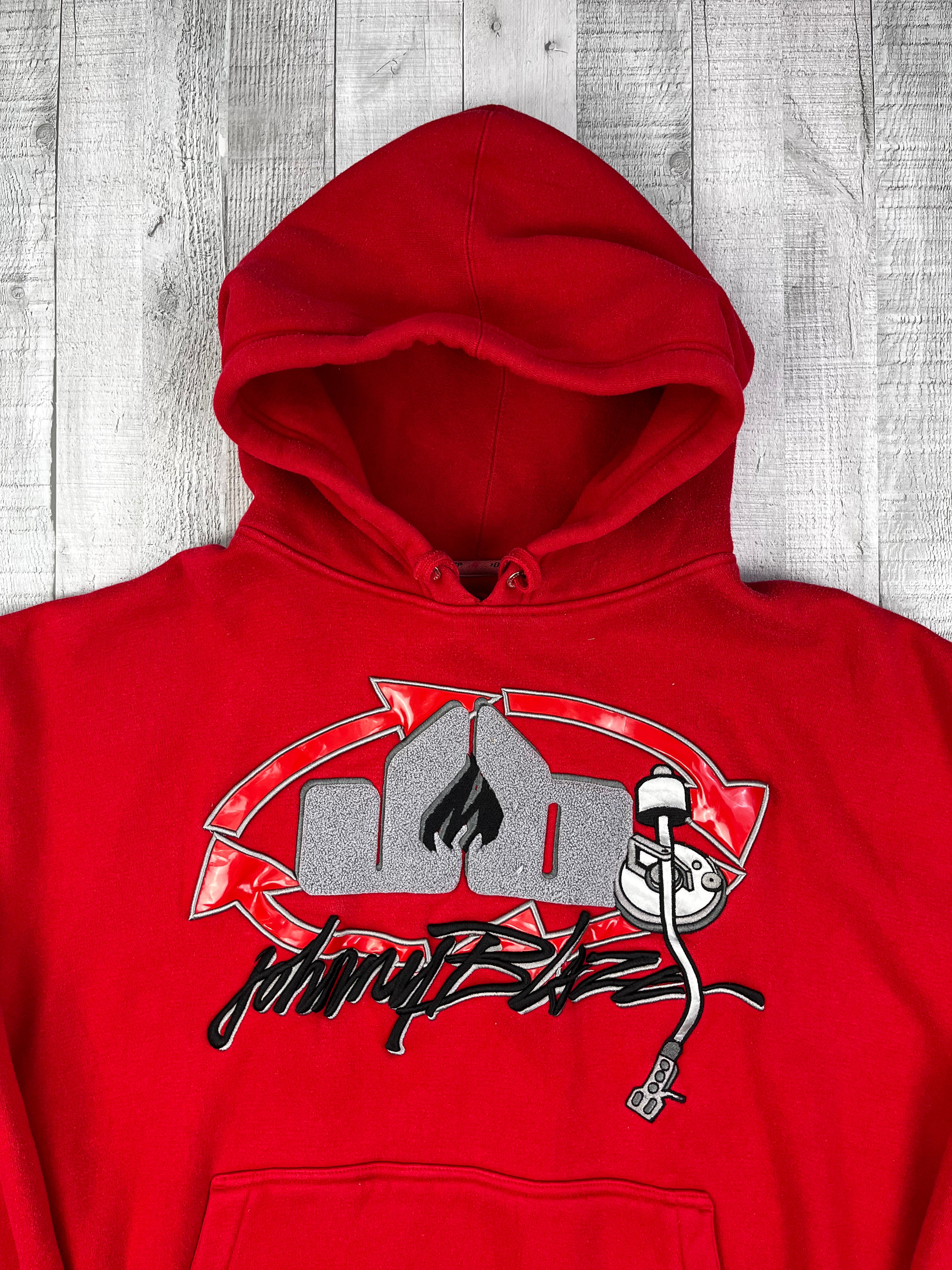Johnny Blaze Vintage Hoodie Oversize 90s Rare Rot XXL