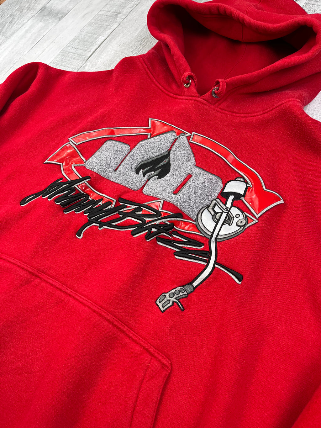 Johnny Blaze Vintage Hoodie Oversize 90s Rare Rot XXL