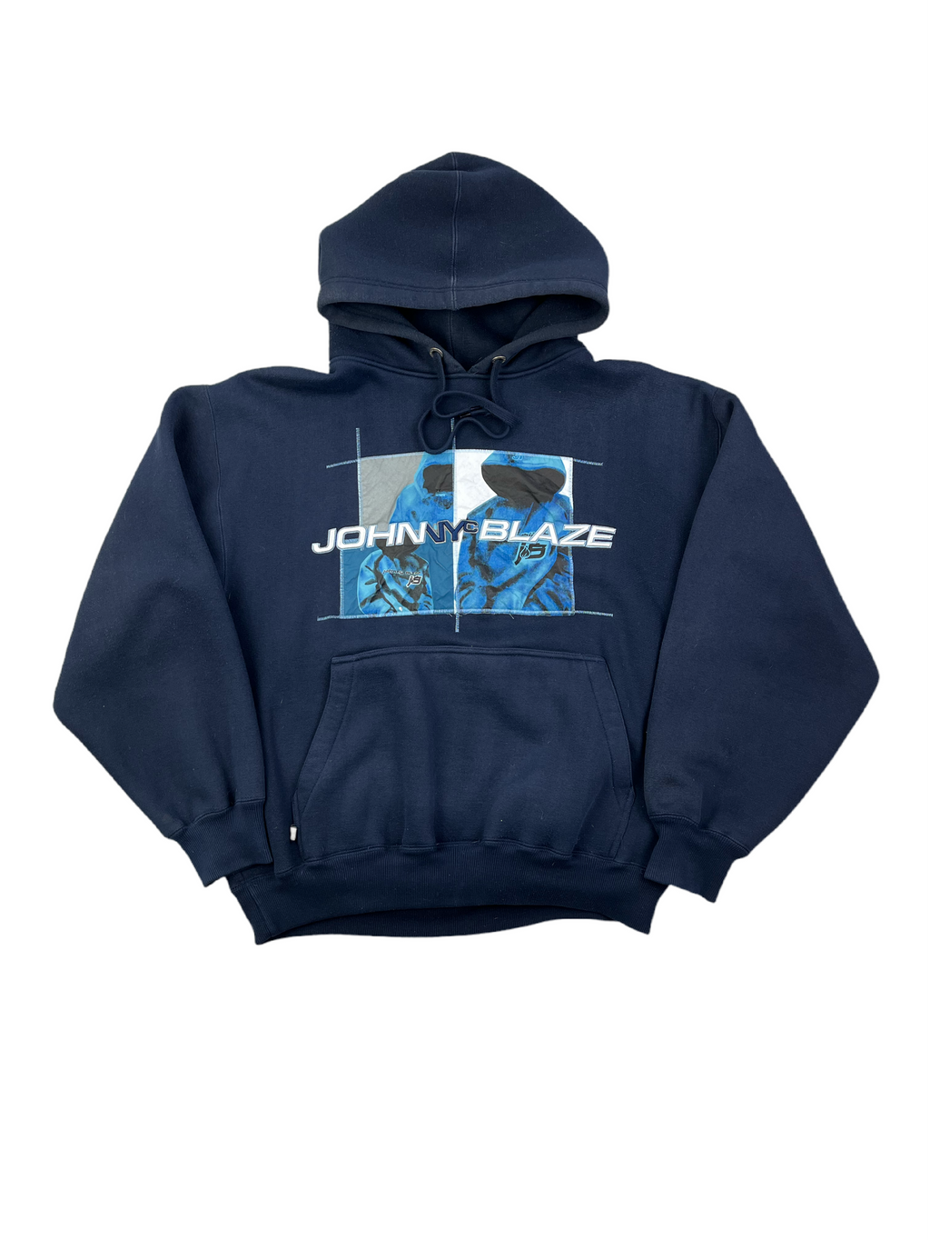 Johnny Blaze Vintage Hoodie Oversize 90s Navy L