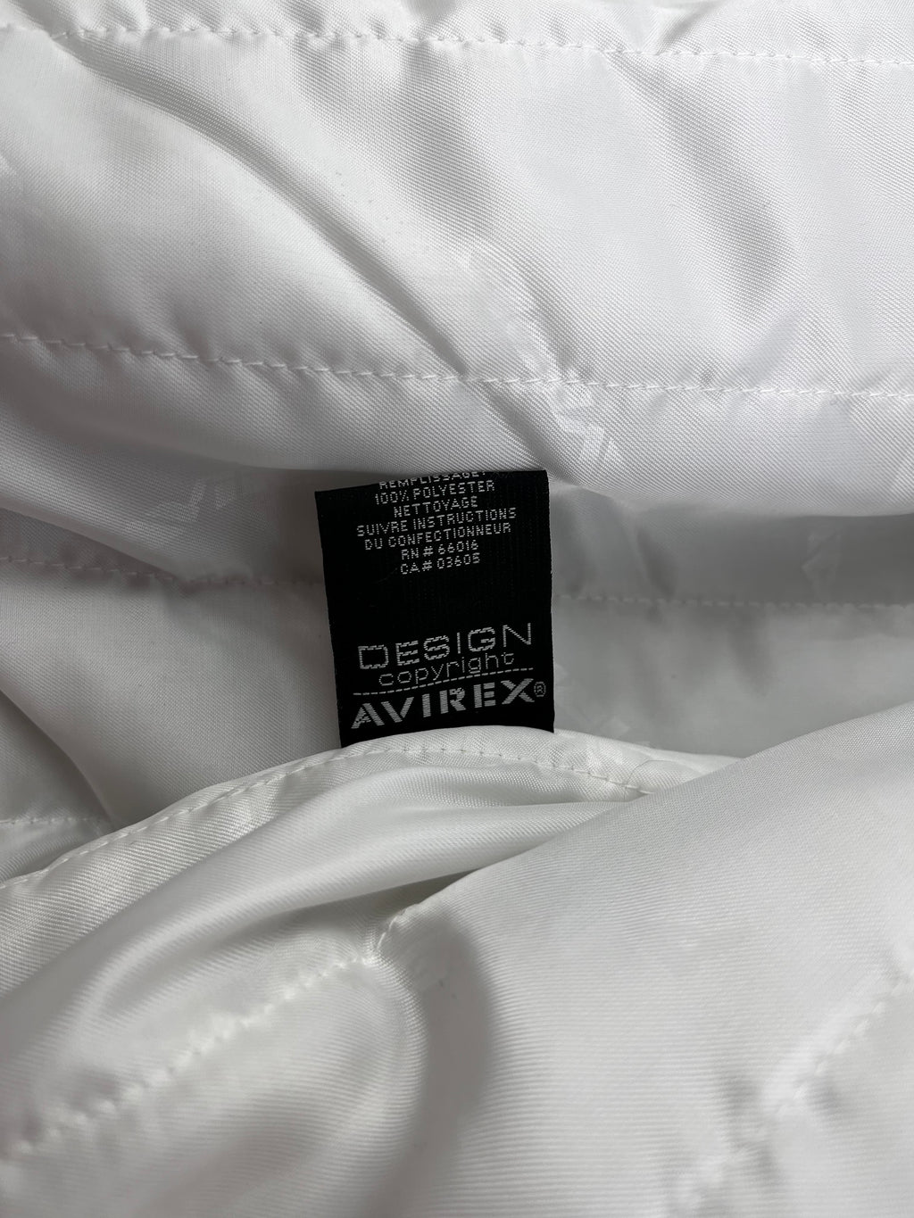 Avirex Vintage Echtlederjacke Black Spider 500 90s Weiß Schwarz 4XL