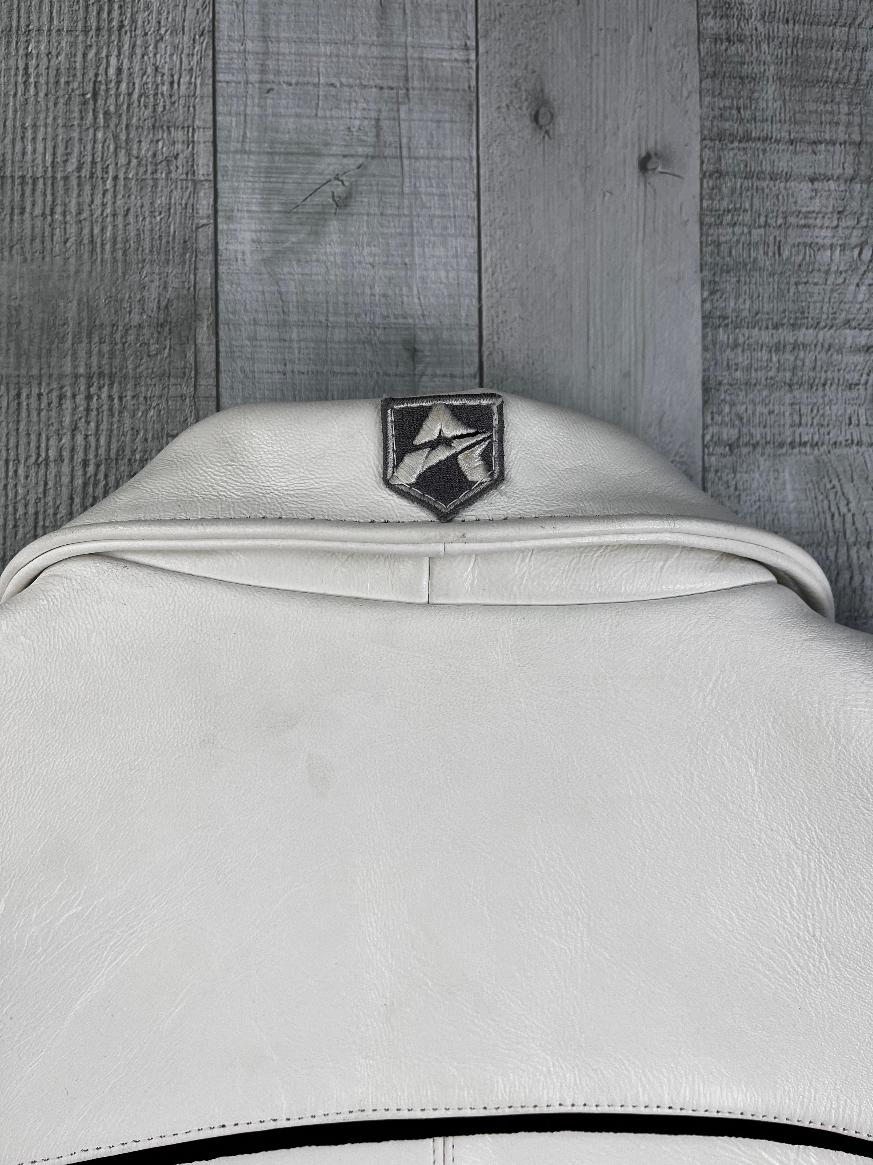 Avirex Vintage Echtlederjacke Black Spider 500 90s Weiß Schwarz 4XL