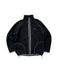 Kappa Vintage Fleecejacke Gummizug Schwarz 00s S
