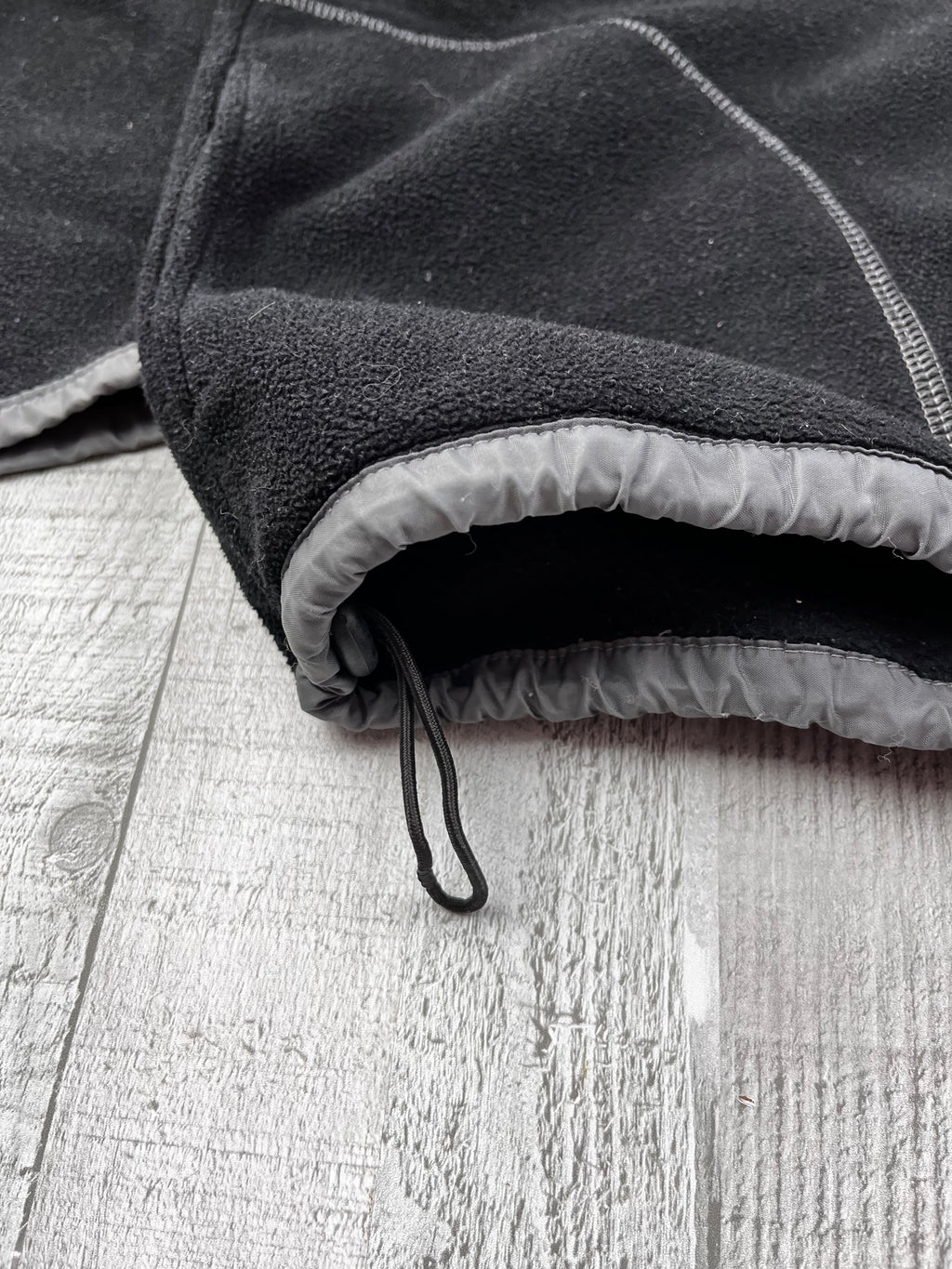 Kappa Vintage Fleecejacke Gummizug Schwarz S