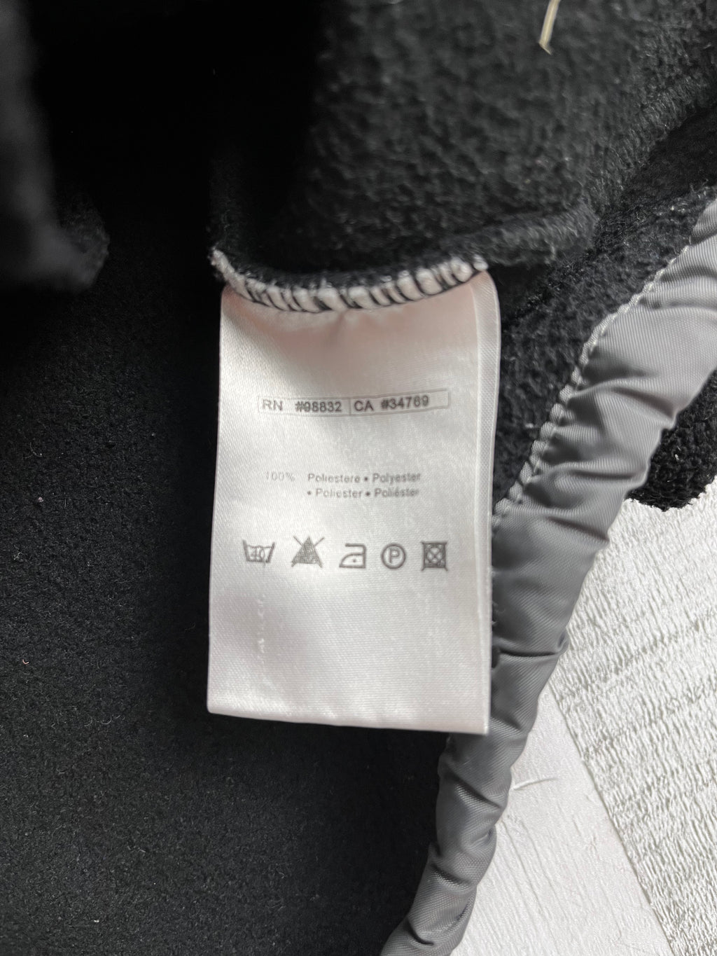 Kappa Vintage Fleecejacke Gummizug Schwarz S