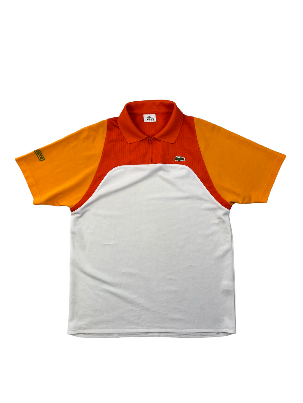 Lacoste Sport Poloshirt Weiß Orange L