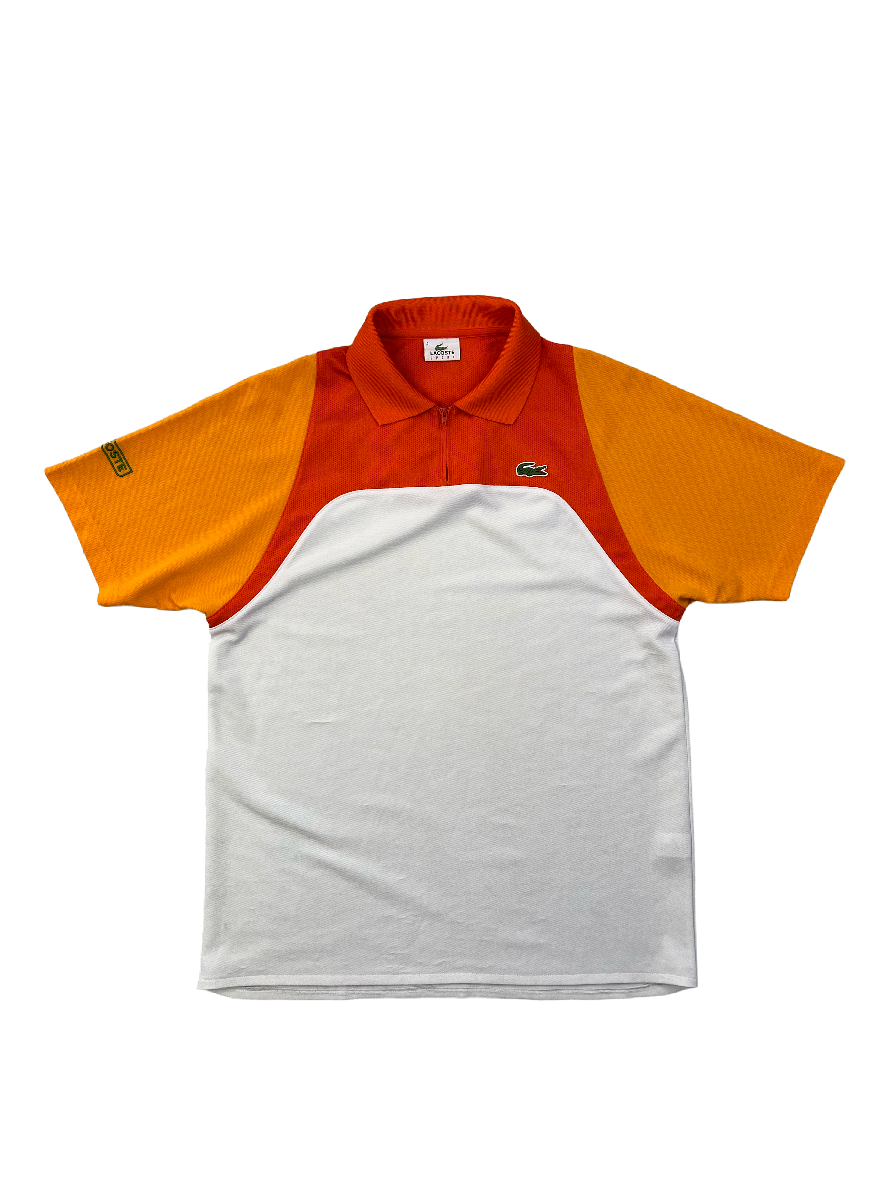 Lacoste Sport Poloshirt Weiß Orange L