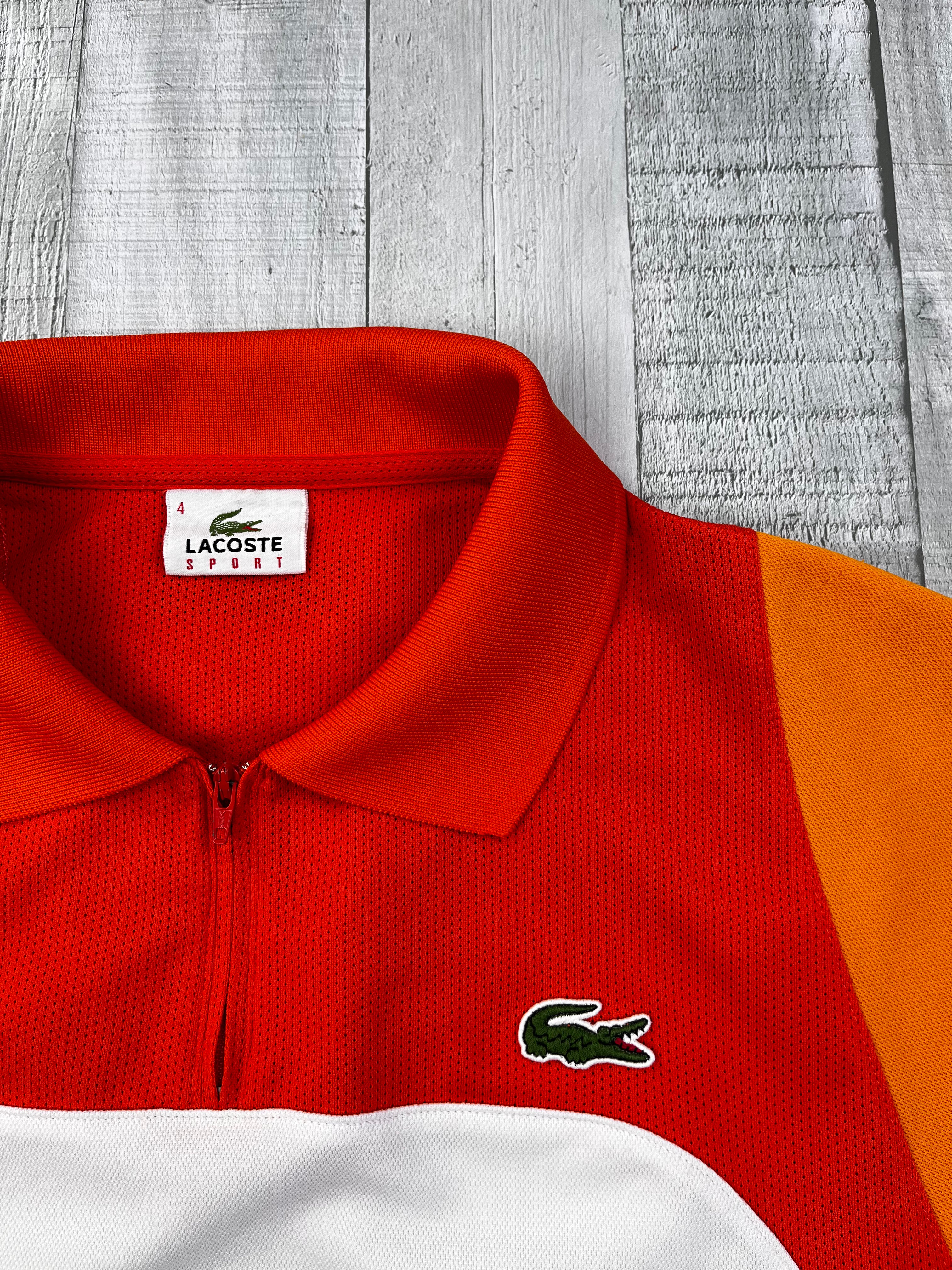 Lacoste Sport Poloshirt Weiß Orange L