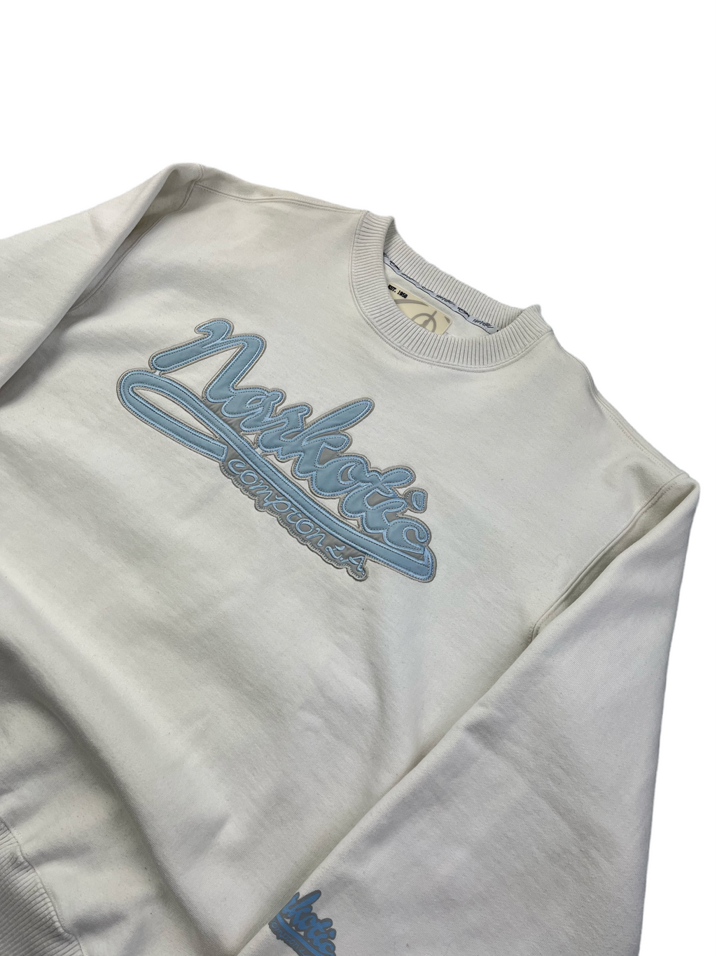 Narcotic Vintage Sweater 90s Weiß Hellblau L