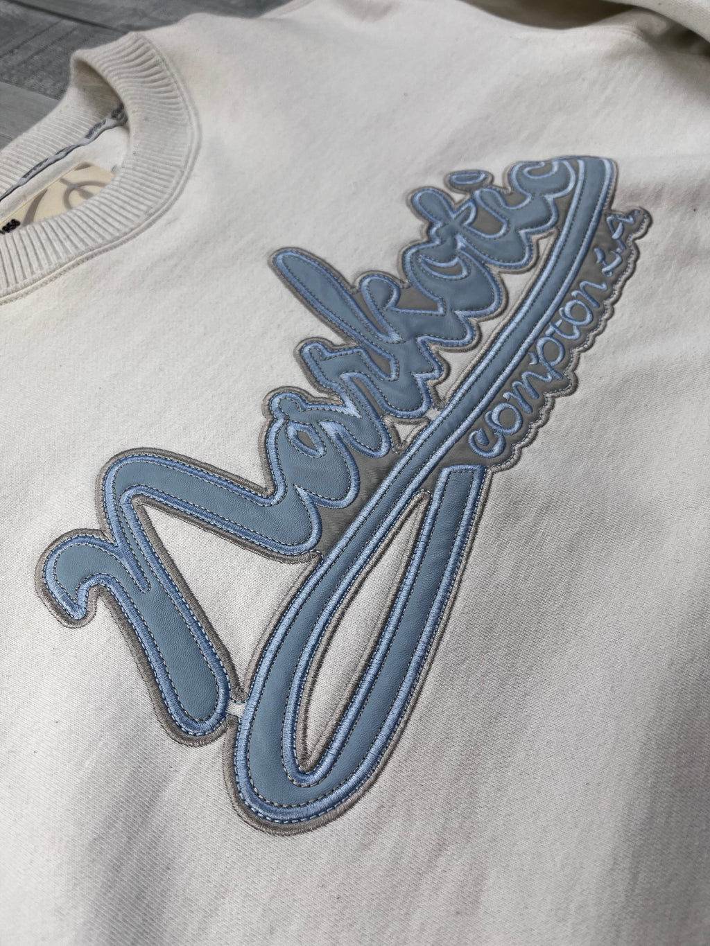 Narcotic Vintage Sweater 90s Weiß Hellblau L