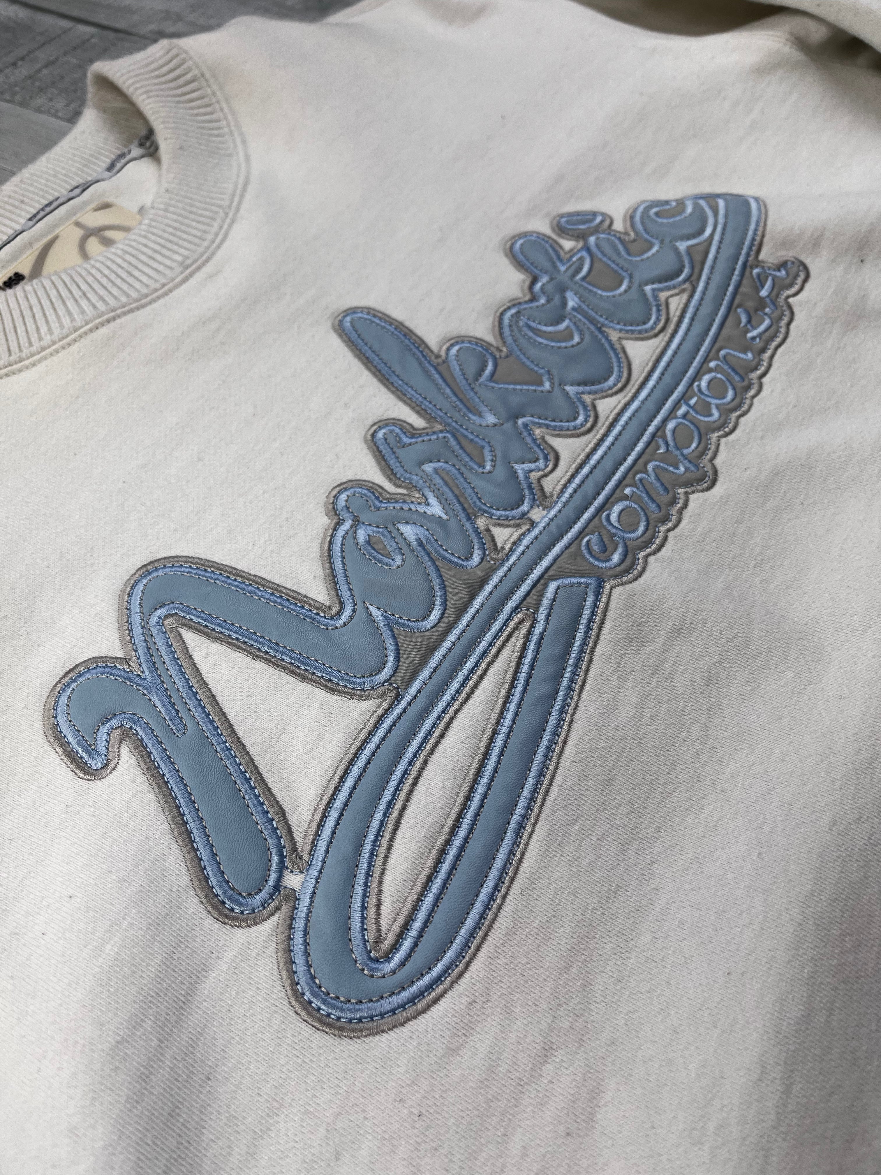 Narcotic Vintage Sweater 90s Weiß Hellblau L