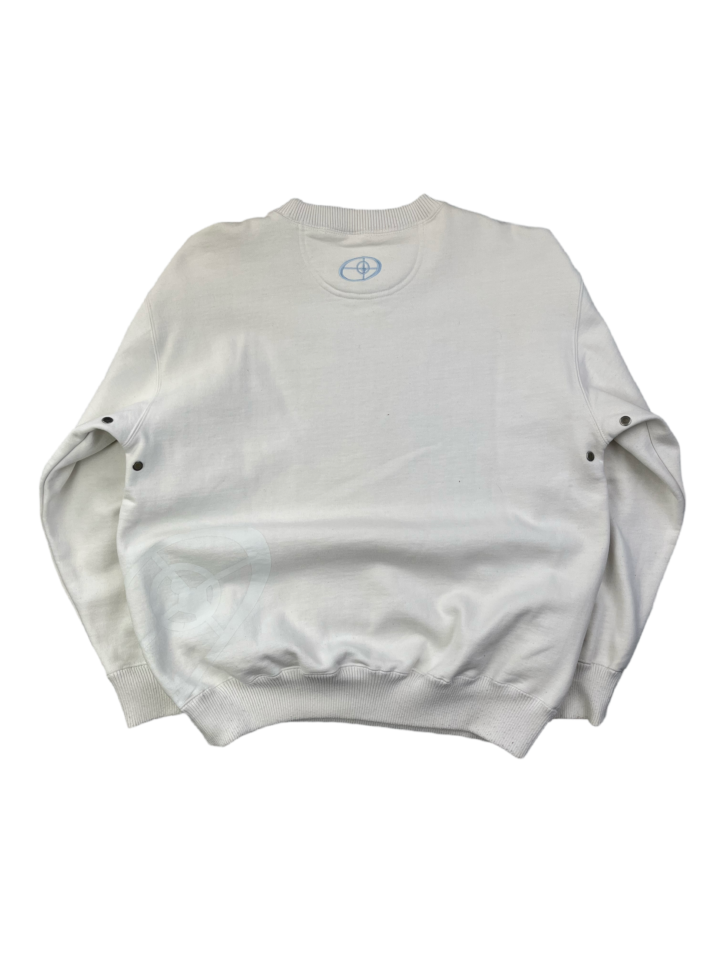 Narcotic Vintage Sweater 90s Weiß Hellblau L