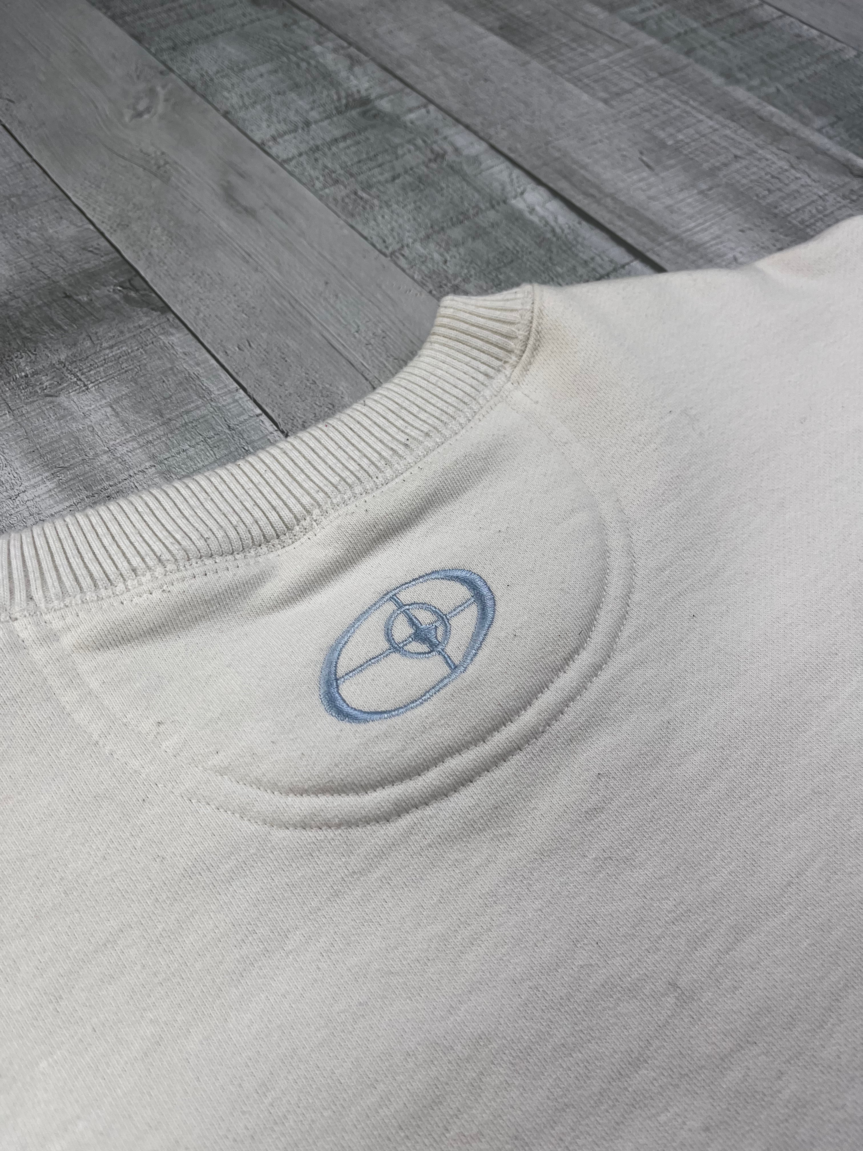 Narcotic Vintage Sweater 90s Weiß Hellblau L