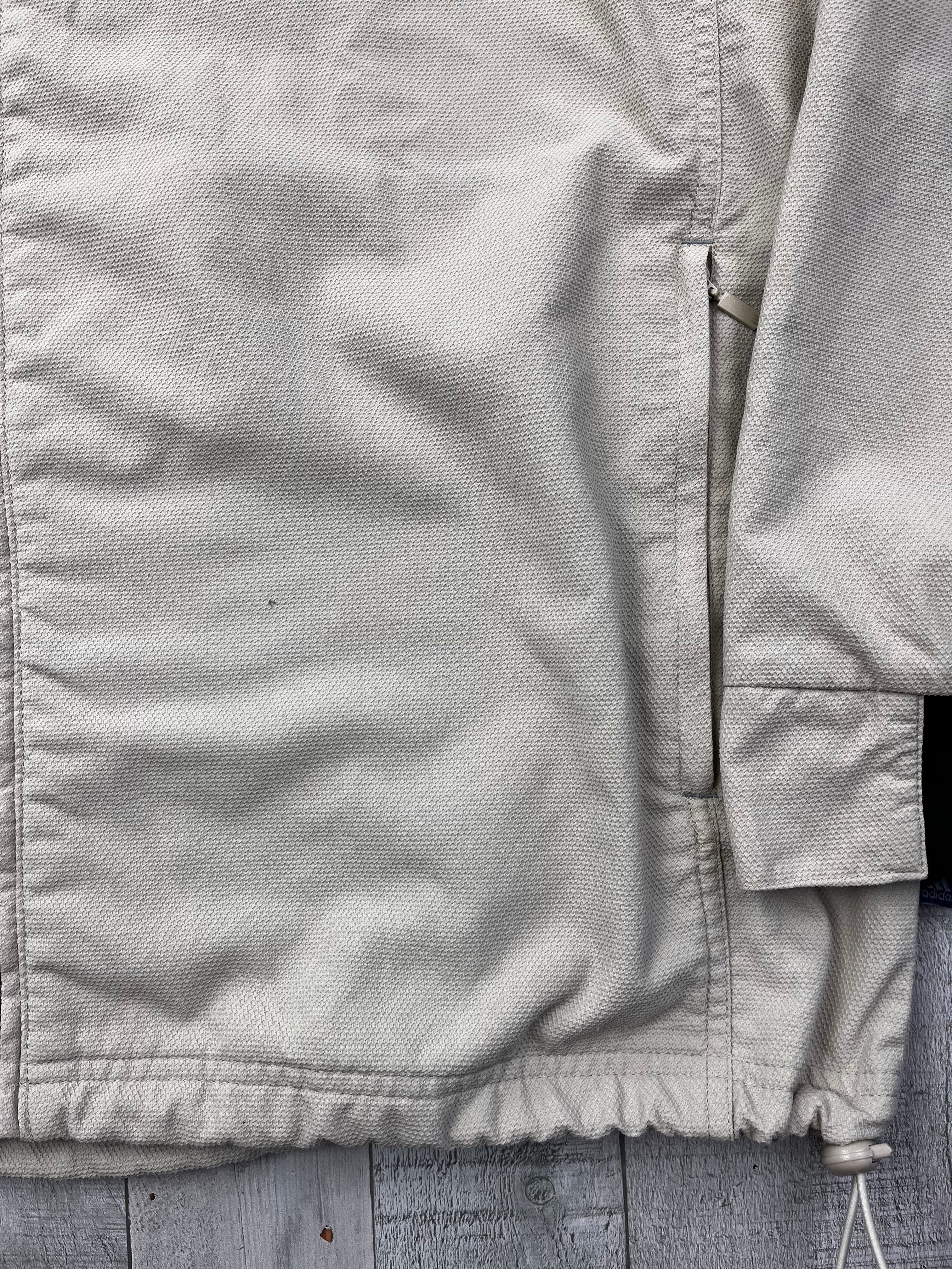 Adidas Vintage Trainingsjacke Gummizug Y2K Weiß XL