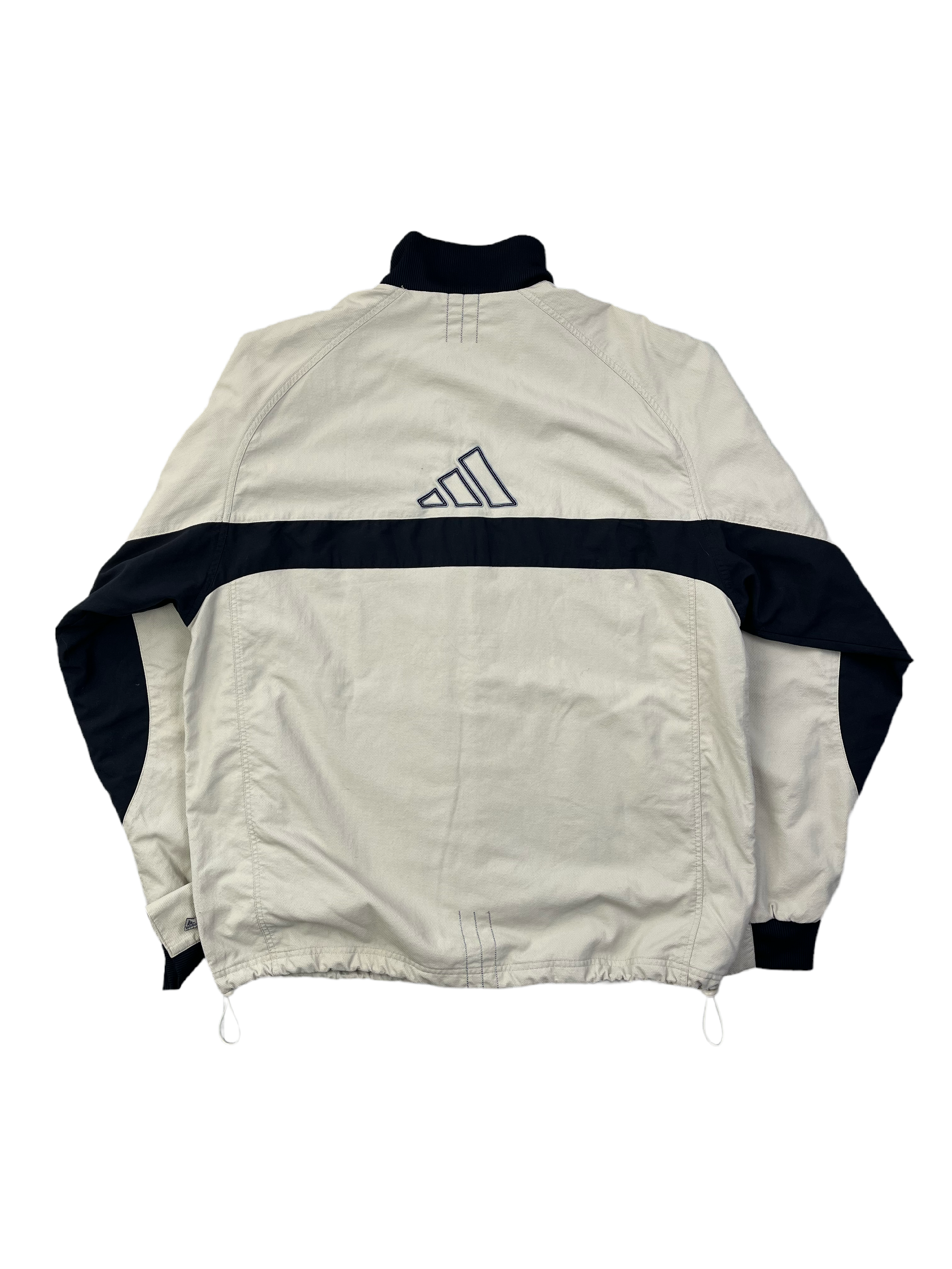 Adidas Vintage Trainingsjacke Gummizug Y2K Weiß XL
