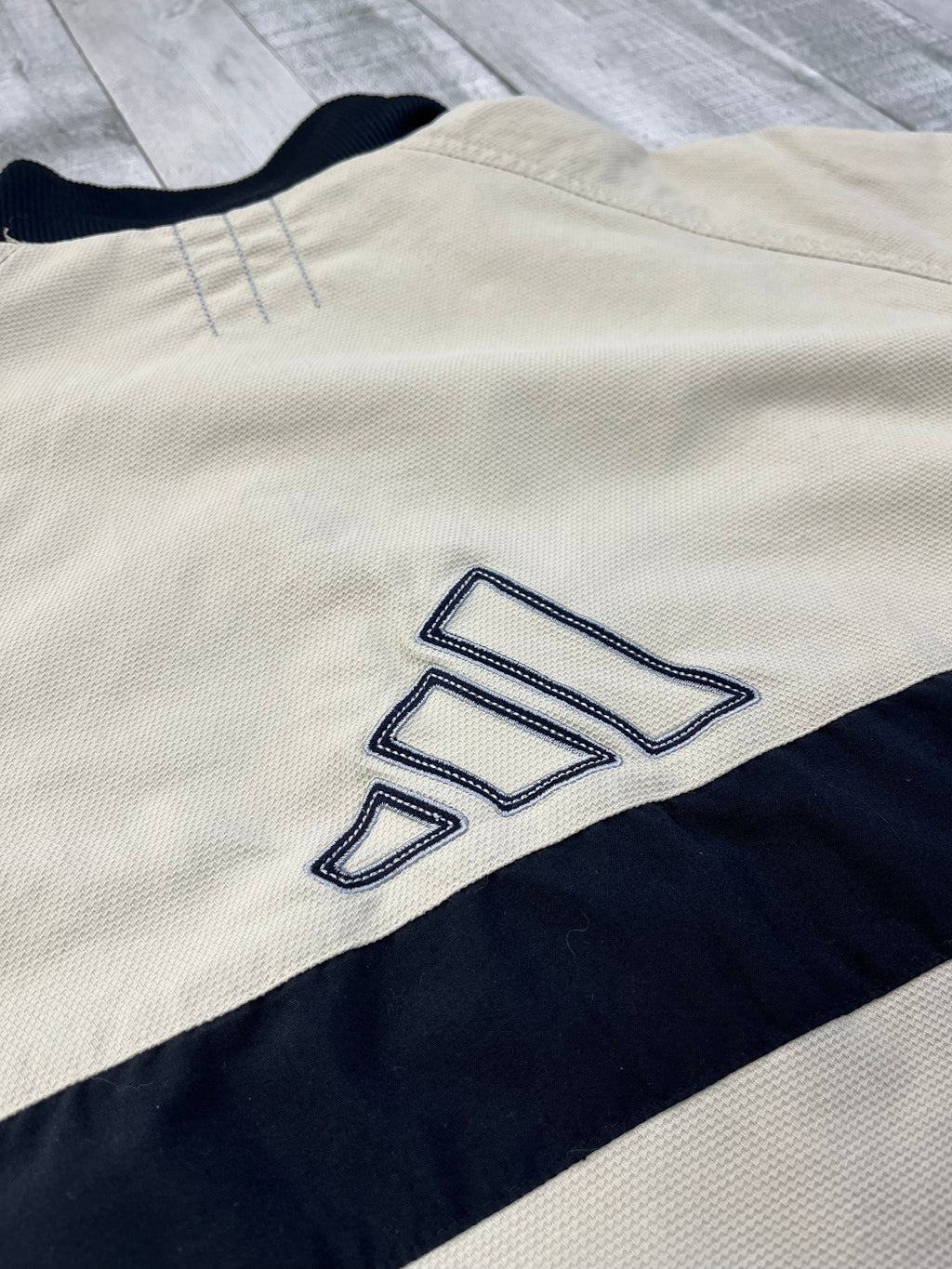 Adidas Vintage Trainingsjacke Gummizug Y2K Weiß XL