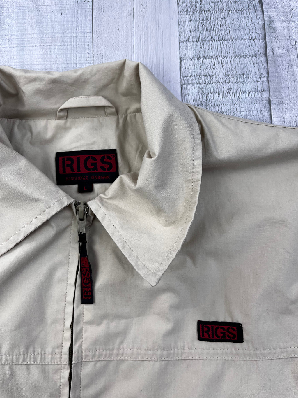 Rags Vintage Herrington Jacke Leicht Y2K Beige S