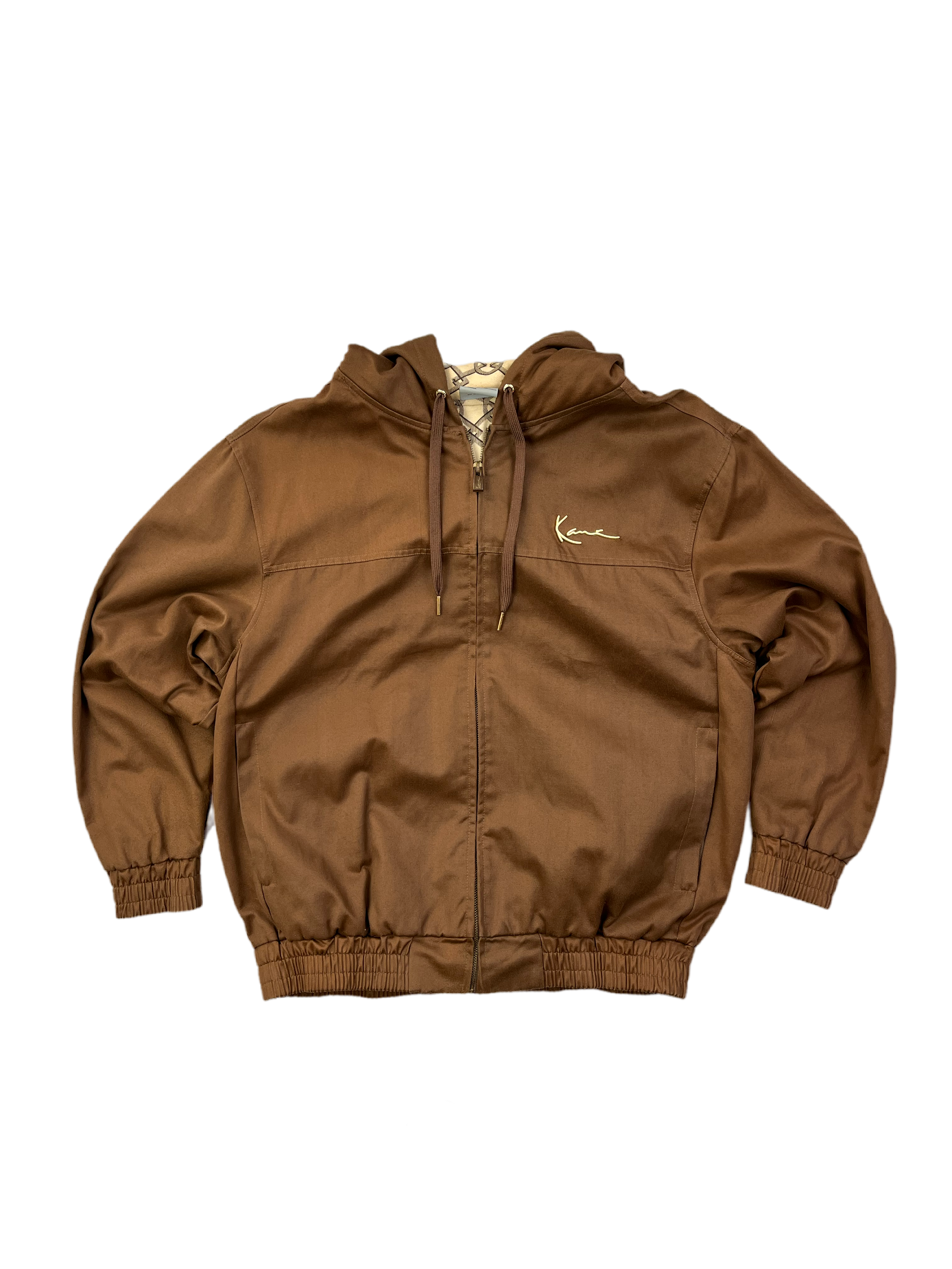 Karl Kani Vintage Kaputzenjacke 90s Braun M