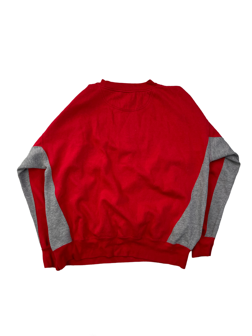 Vintage Wisconsin Sweater Y2K Grau Rot L