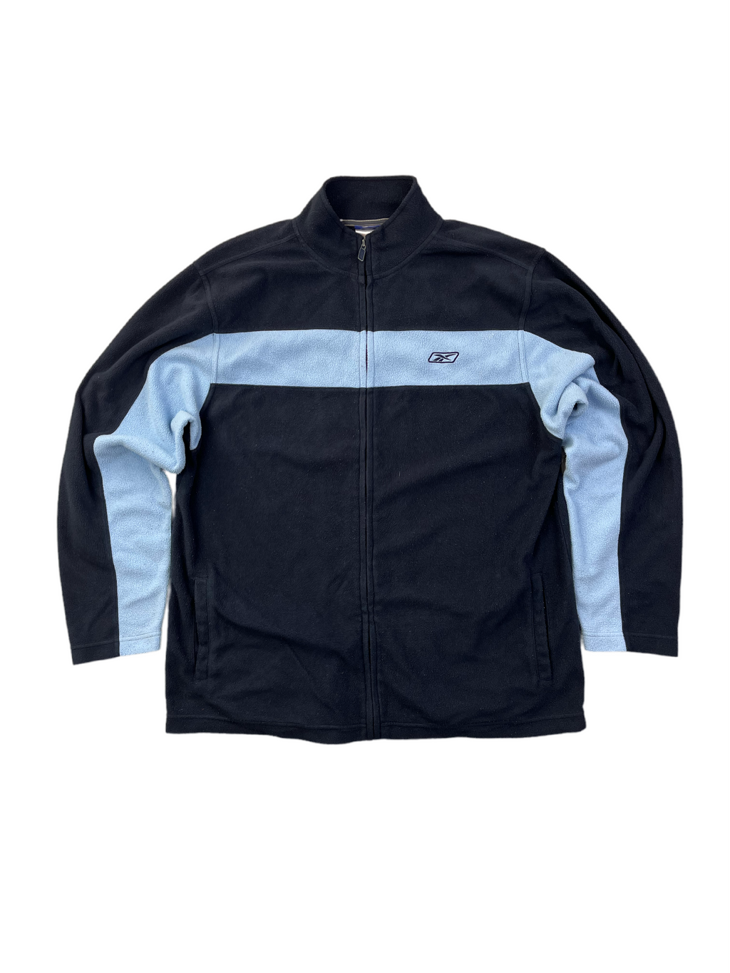 Reebok Vintage Fleecjacke Y2K Dunkelblau Hellblau XL