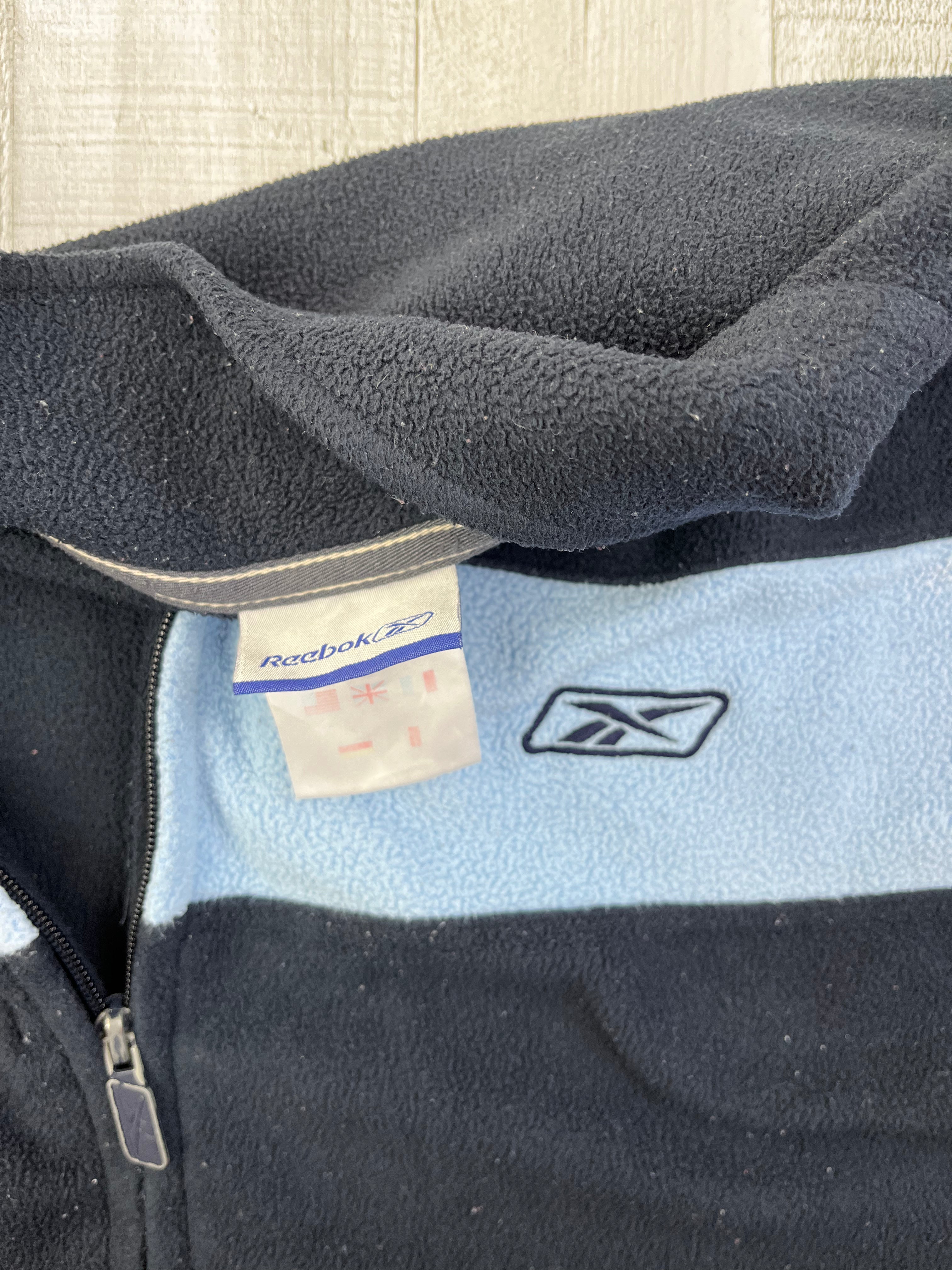 Reebok Vintage Fleecjacke Y2K Dunkelblau Hellblau XL
