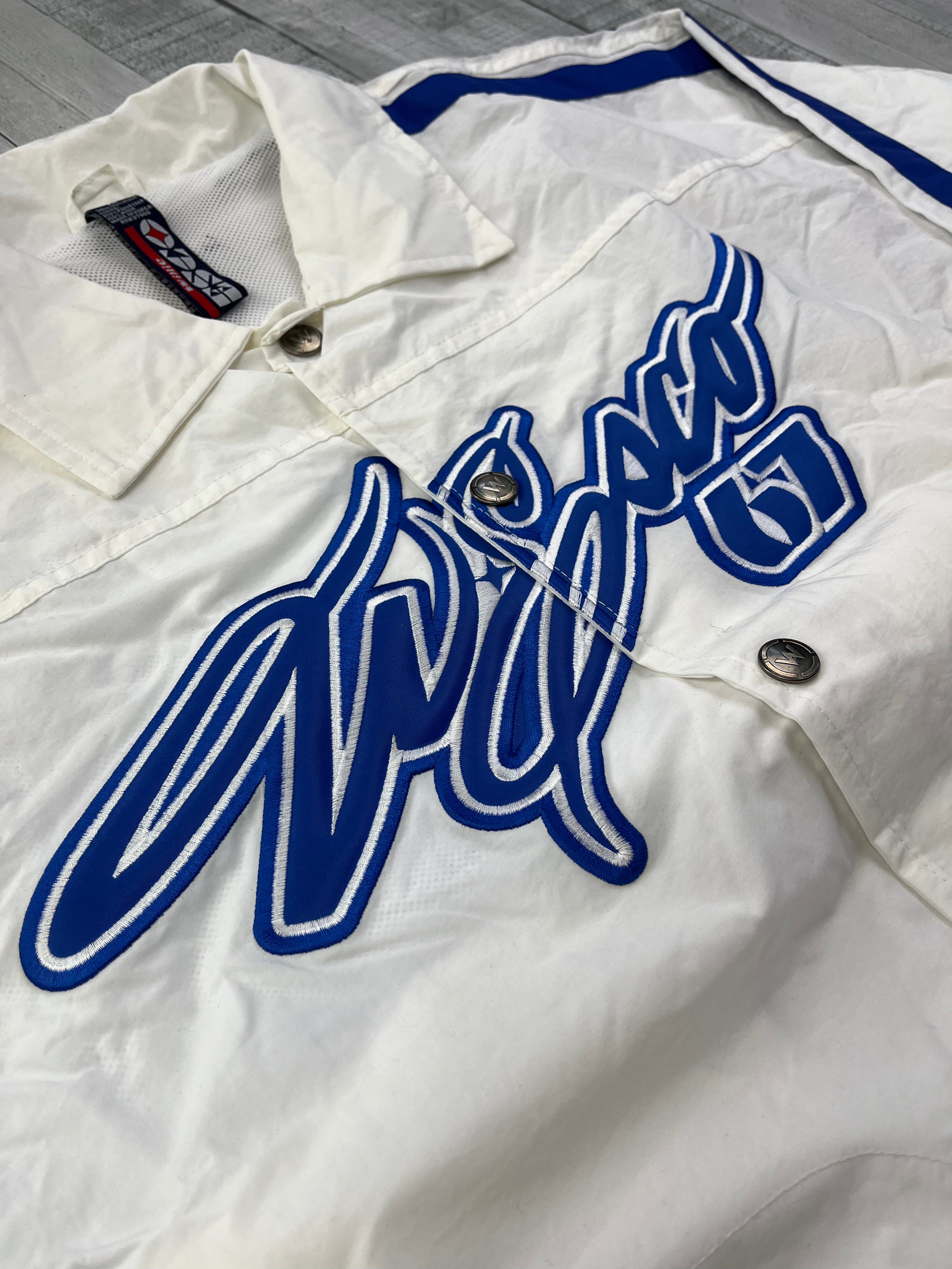 Willie Esco Vintage Trainngsjacke 90s Weiß Blau L