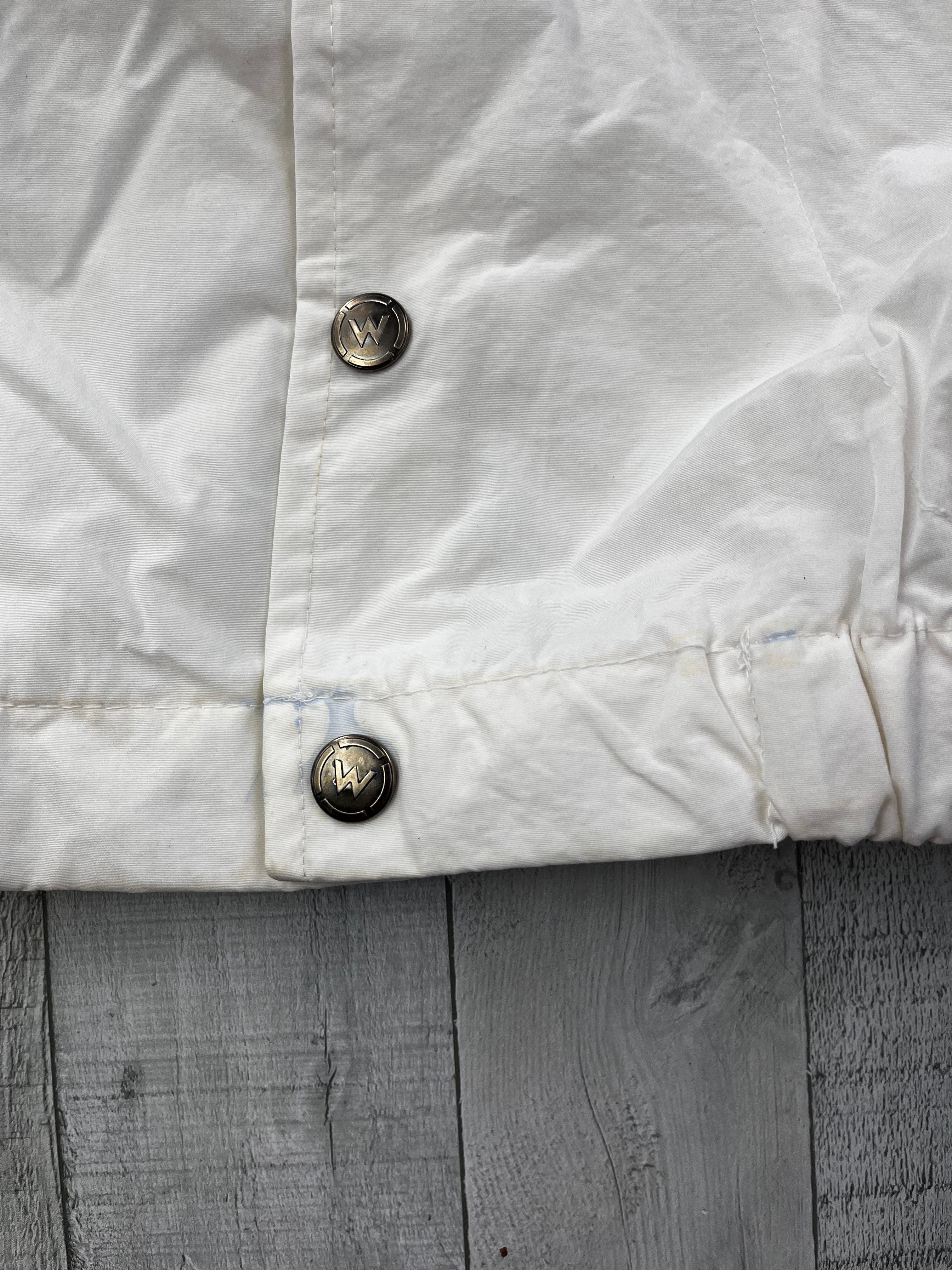 Willie Esco Vintage Trainngsjacke 90s Weiß Blau L