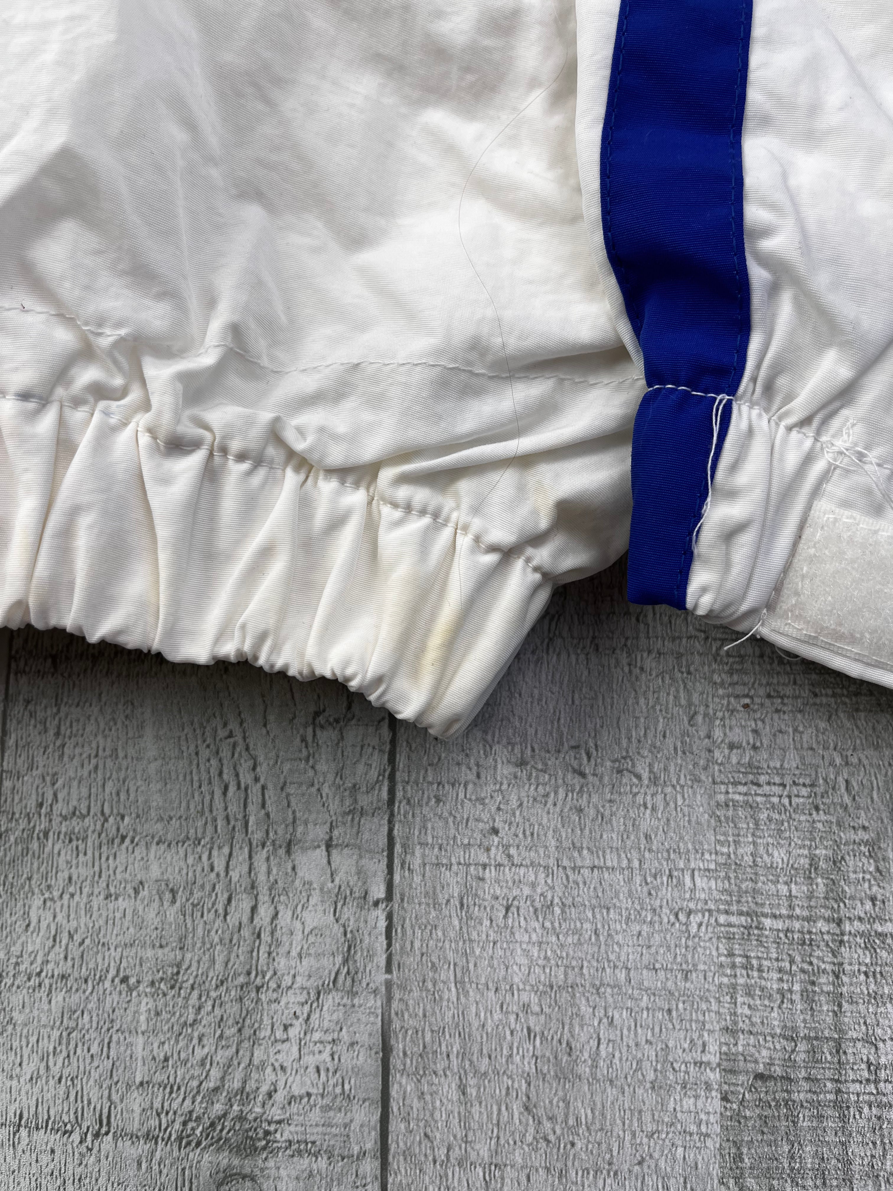 Willie Esco Vintage Trainngsjacke 90s Weiß Blau L