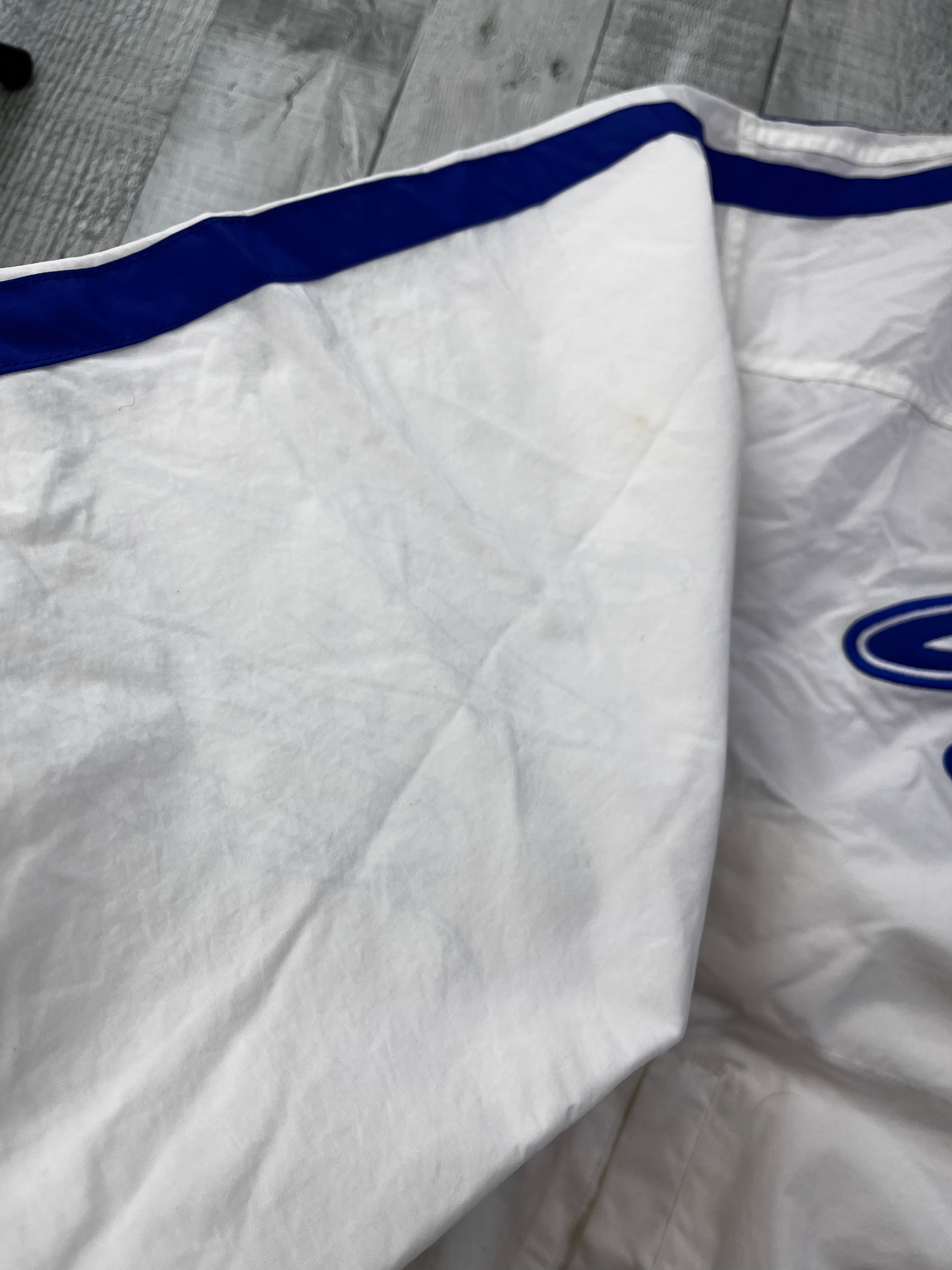 Willie Esco Vintage Trainngsjacke 90s Weiß Blau L