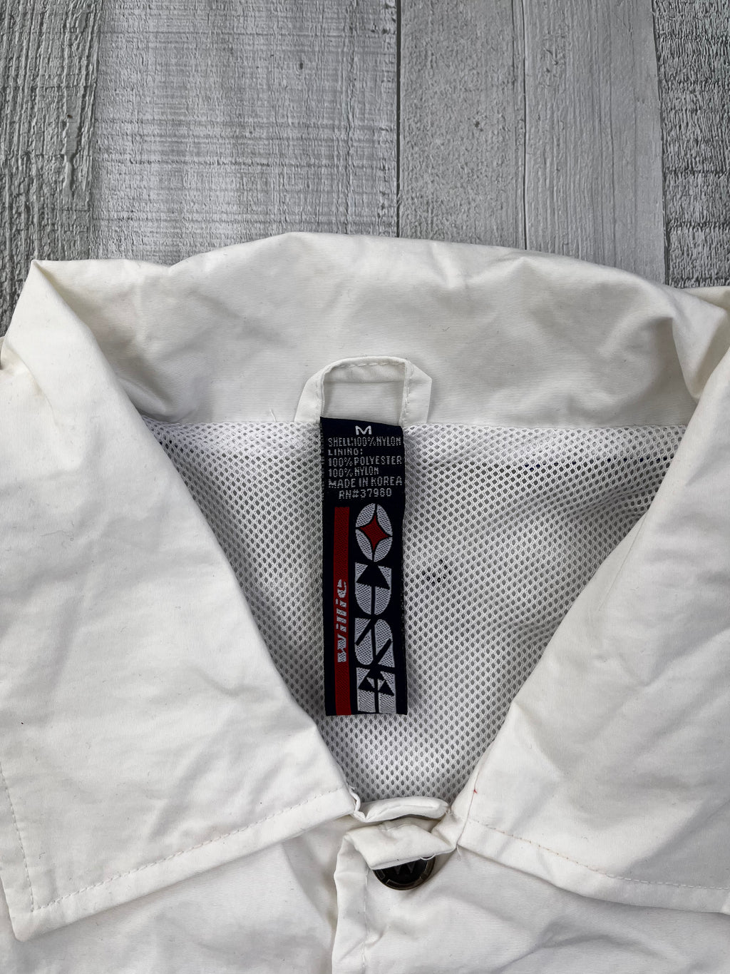 Willie Esco Vintage Trainngsjacke 90s Weiß Blau L