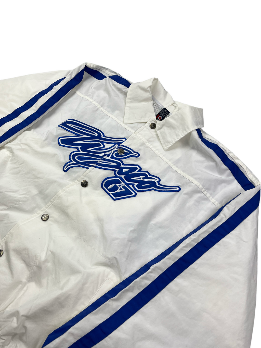 Willie Esco Vintage Trainingsjacke 90s Weiß Blau M