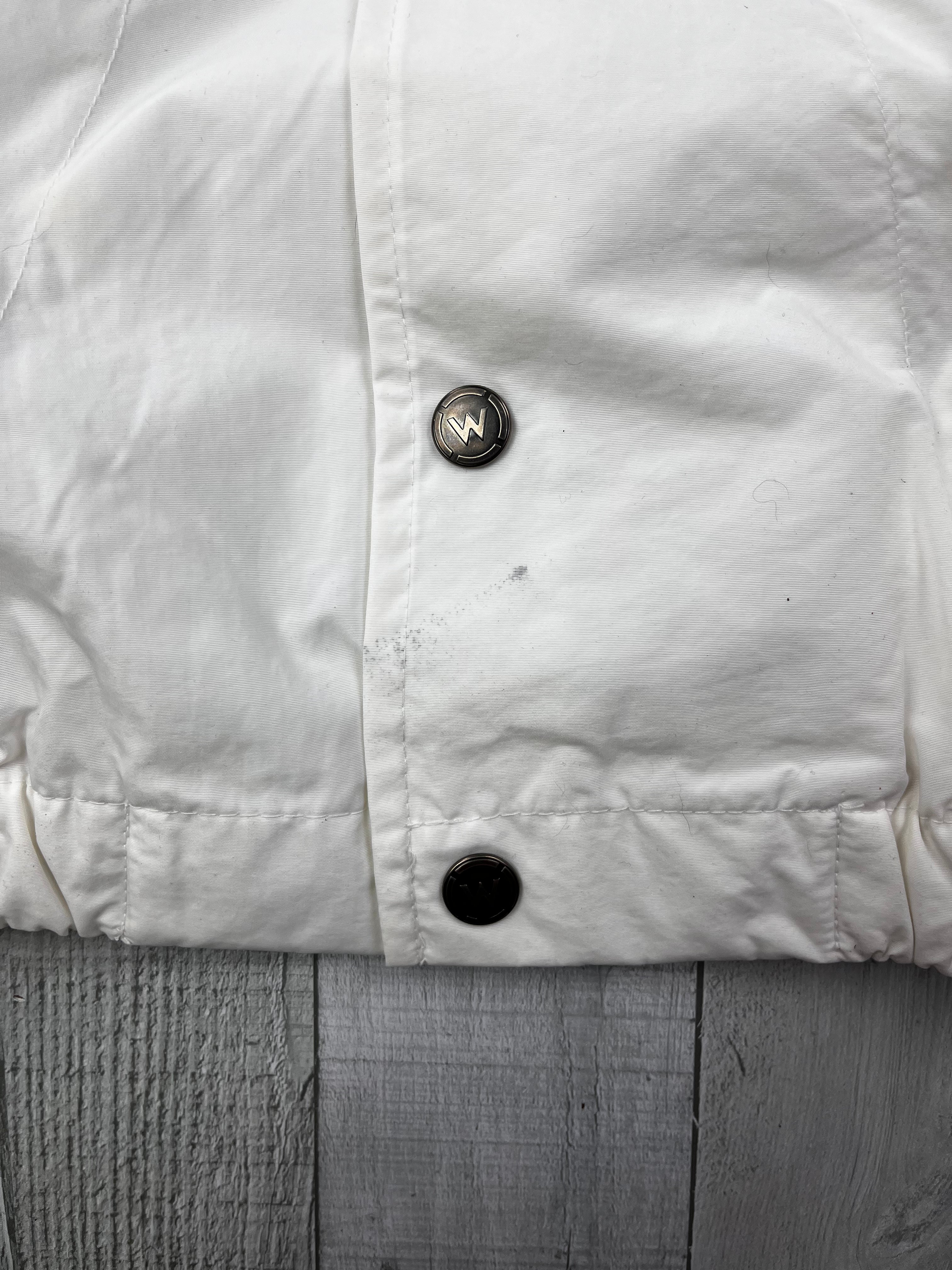 Willie Esco Vintage Trainingsjacke 90s Weiß Blau M