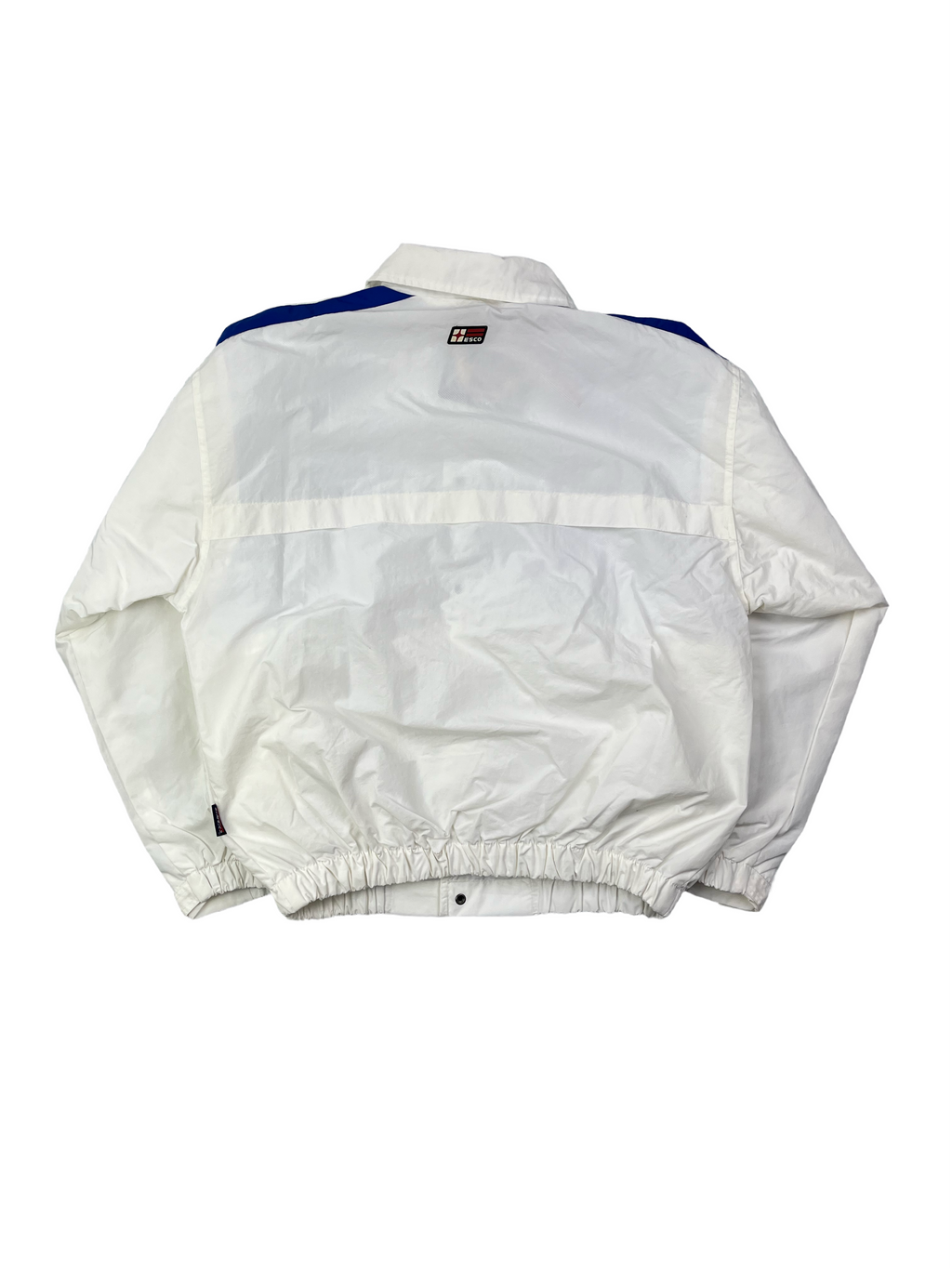 Willie Esco Vintage Trainingsjacke 90s Weiß Blau M