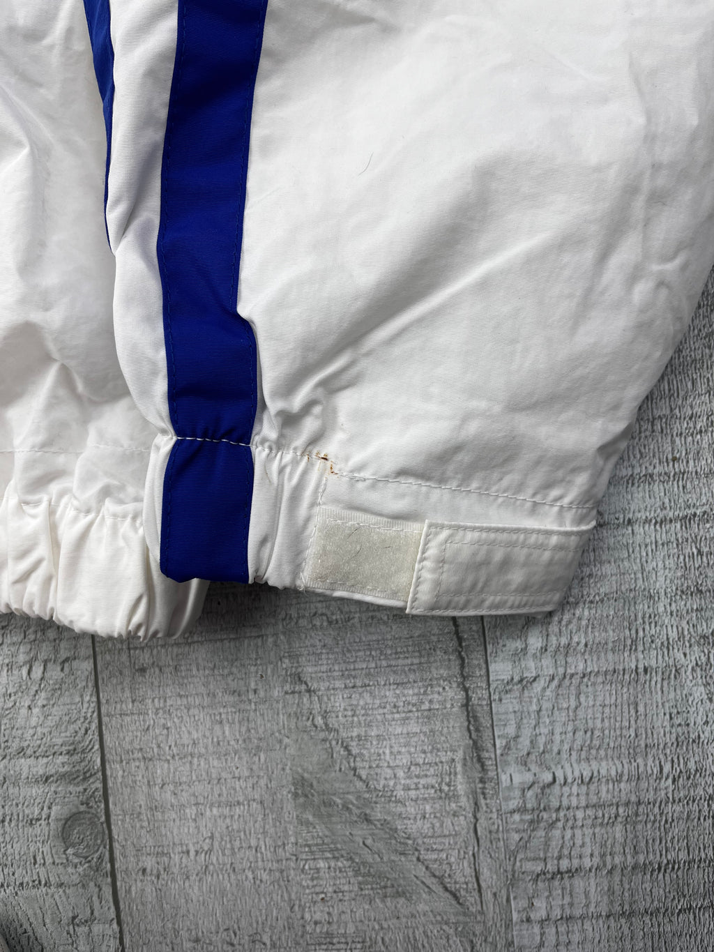 Willie Esco Vintage Trainingsjacke 90s Weiß Blau M