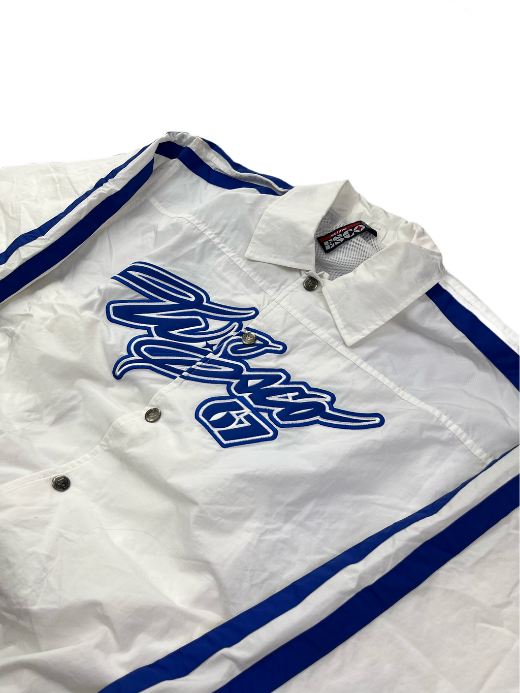 Willie esco Vintage Trainingsjacke 90s Weiß Blau M