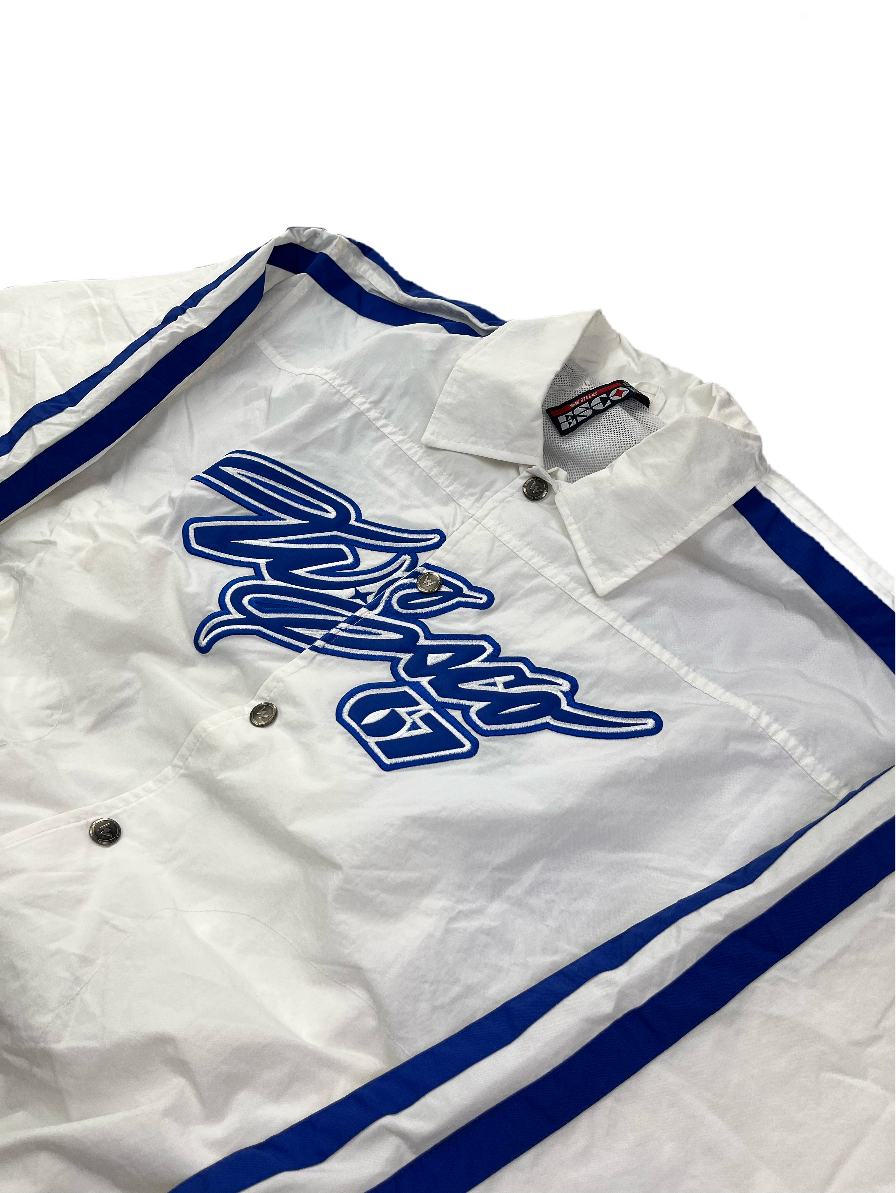 Willie esco Vintage Trainingsjacke 90s Weiß Blau M