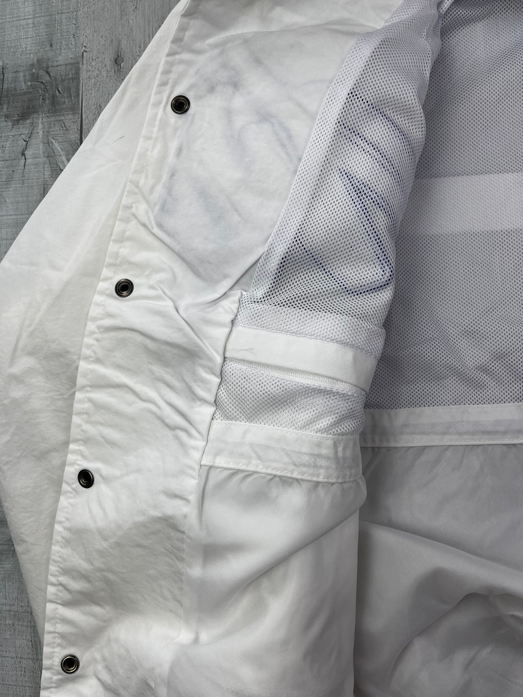 Willie Esco Vintage Trainingsjacke 90s Weiß Blau M