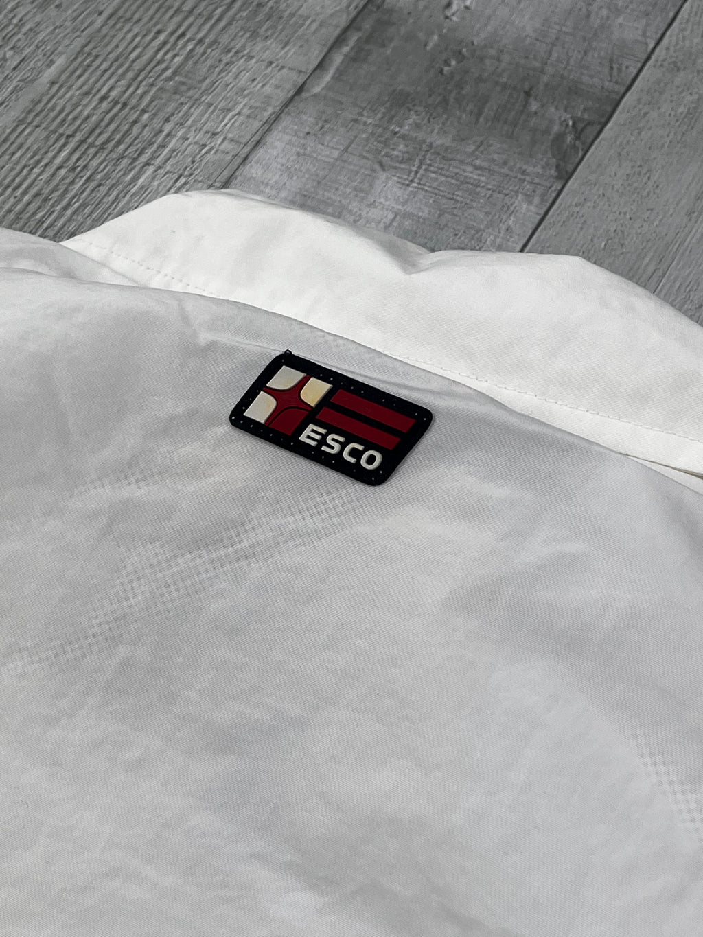 Willie Esco Vintage Trainingsjacke 90s Weiß Blau M