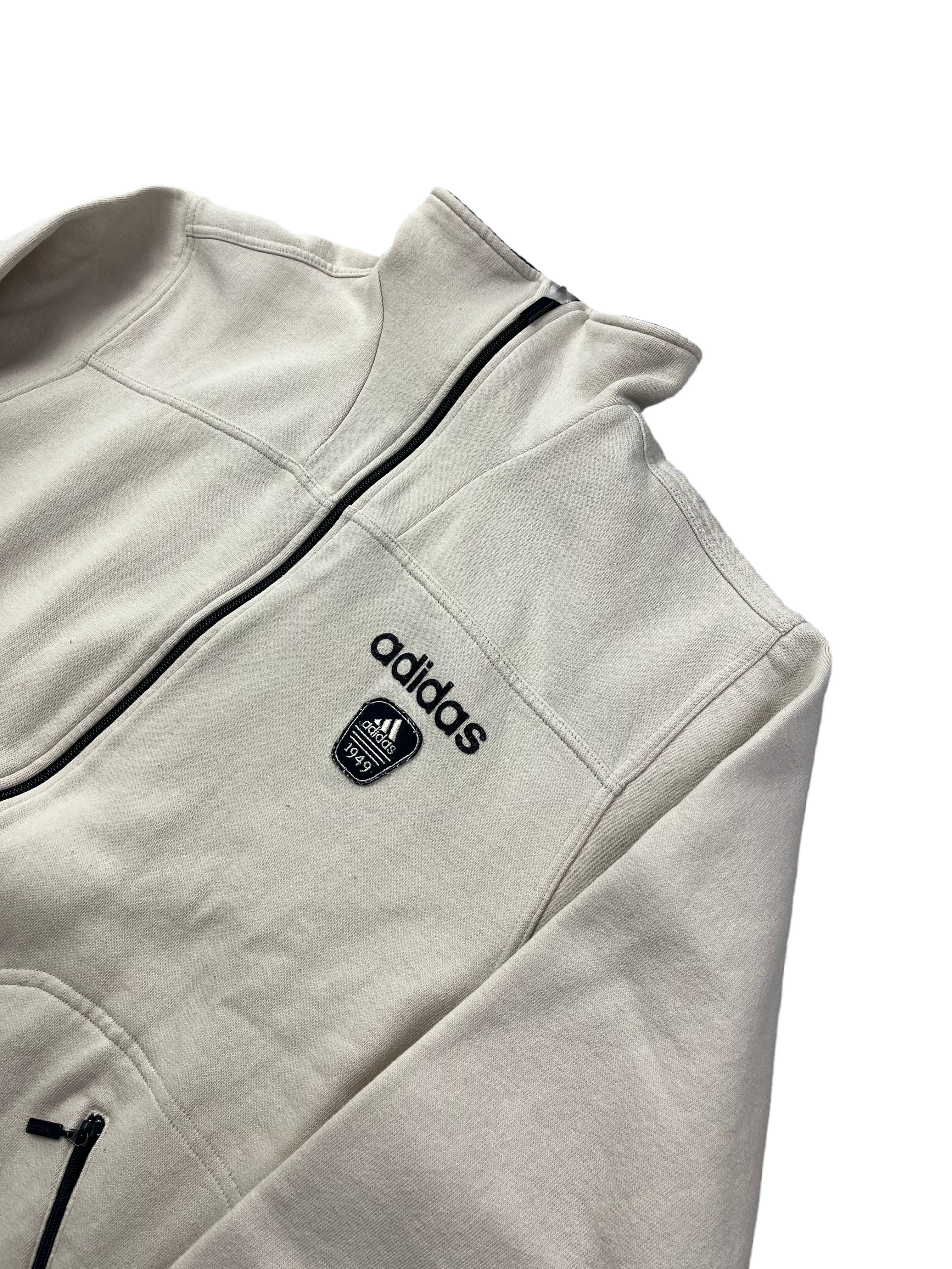 Adidas Vintage 1/4 Zip Pullover Y2K Beige M