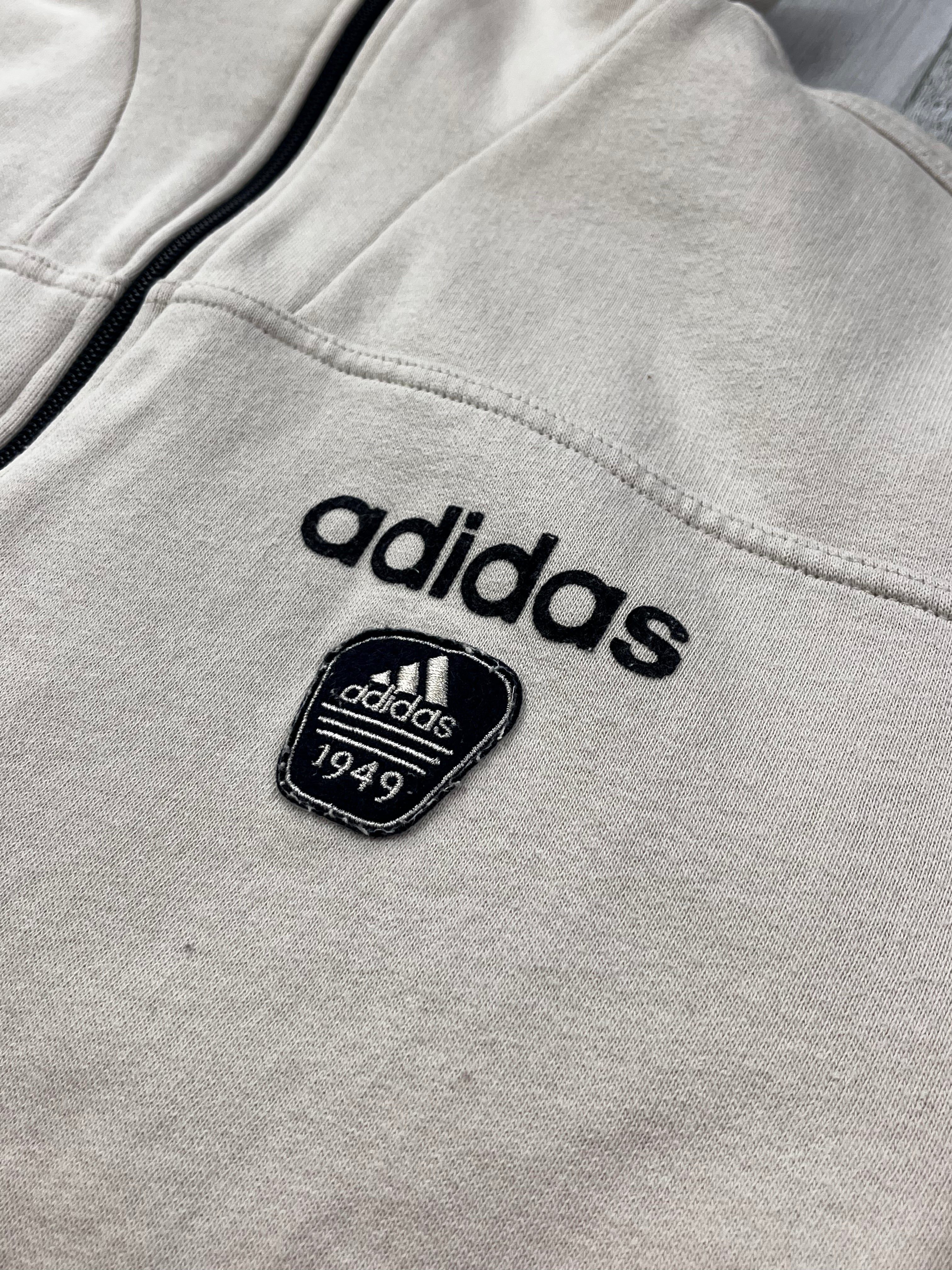 Adidas Vintage 1/4 Zip Pullover Y2K Beige M