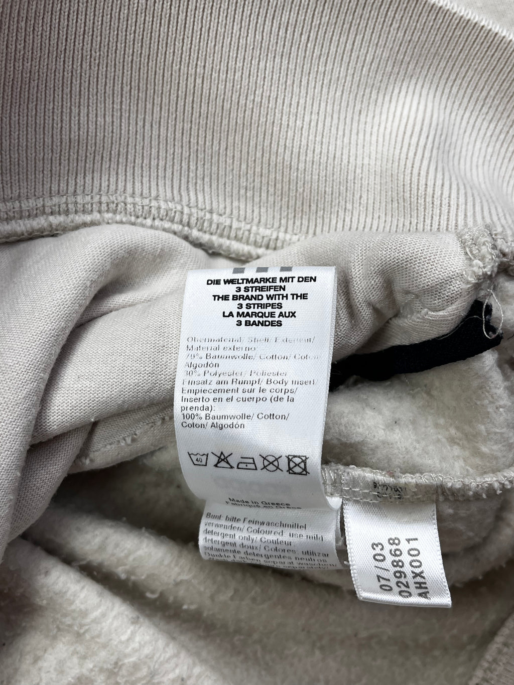 Adidas Vintage 1/4 Zip Pullover Y2K Beige M