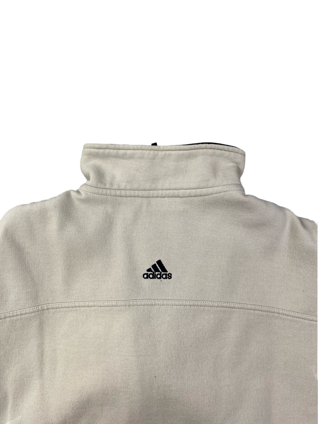Adidas Vintage 1/4 Zip Pullover Y2K Beige M