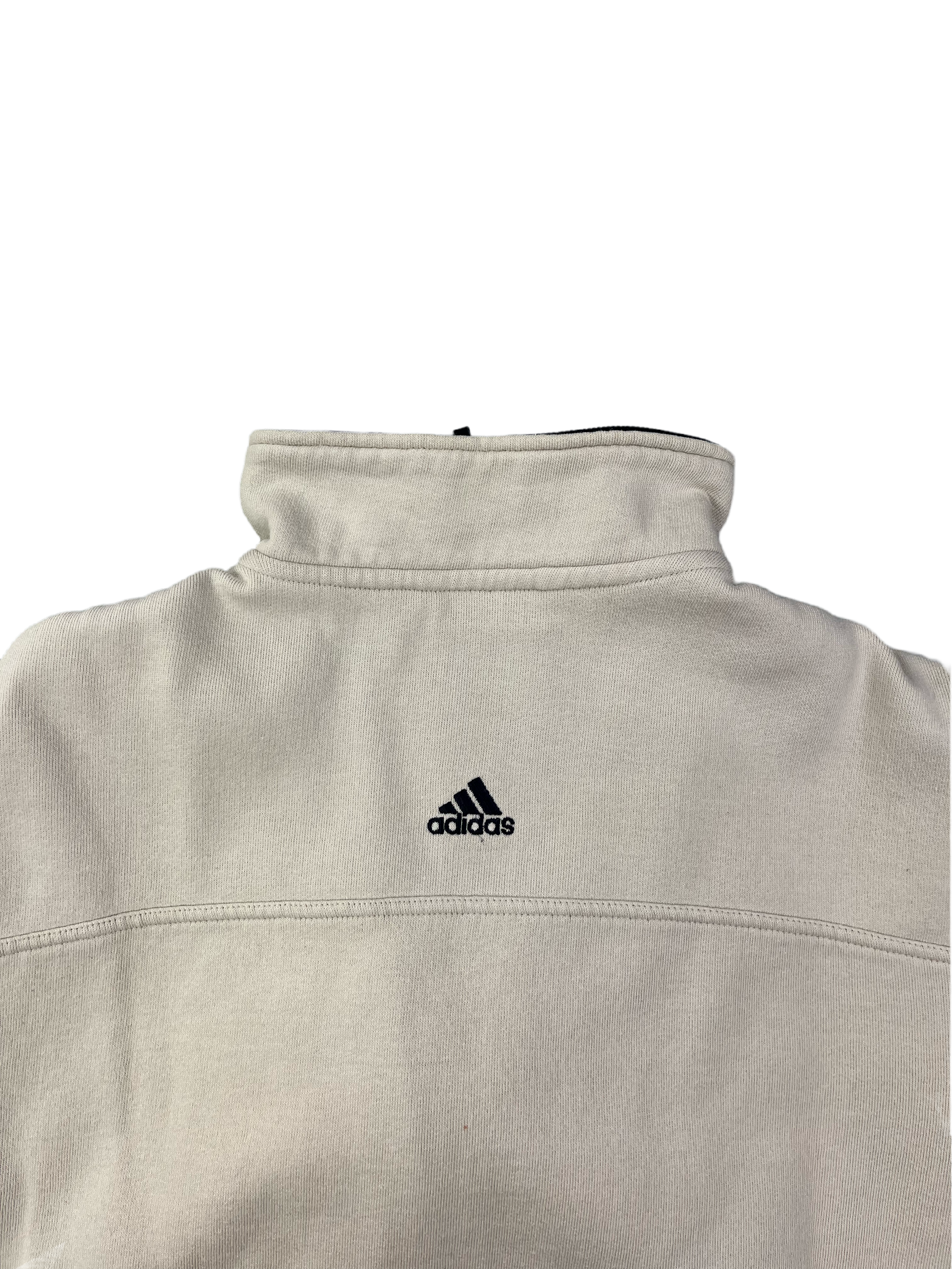 Adidas Vintage 1/4 Zip Pullover Y2K Beige M