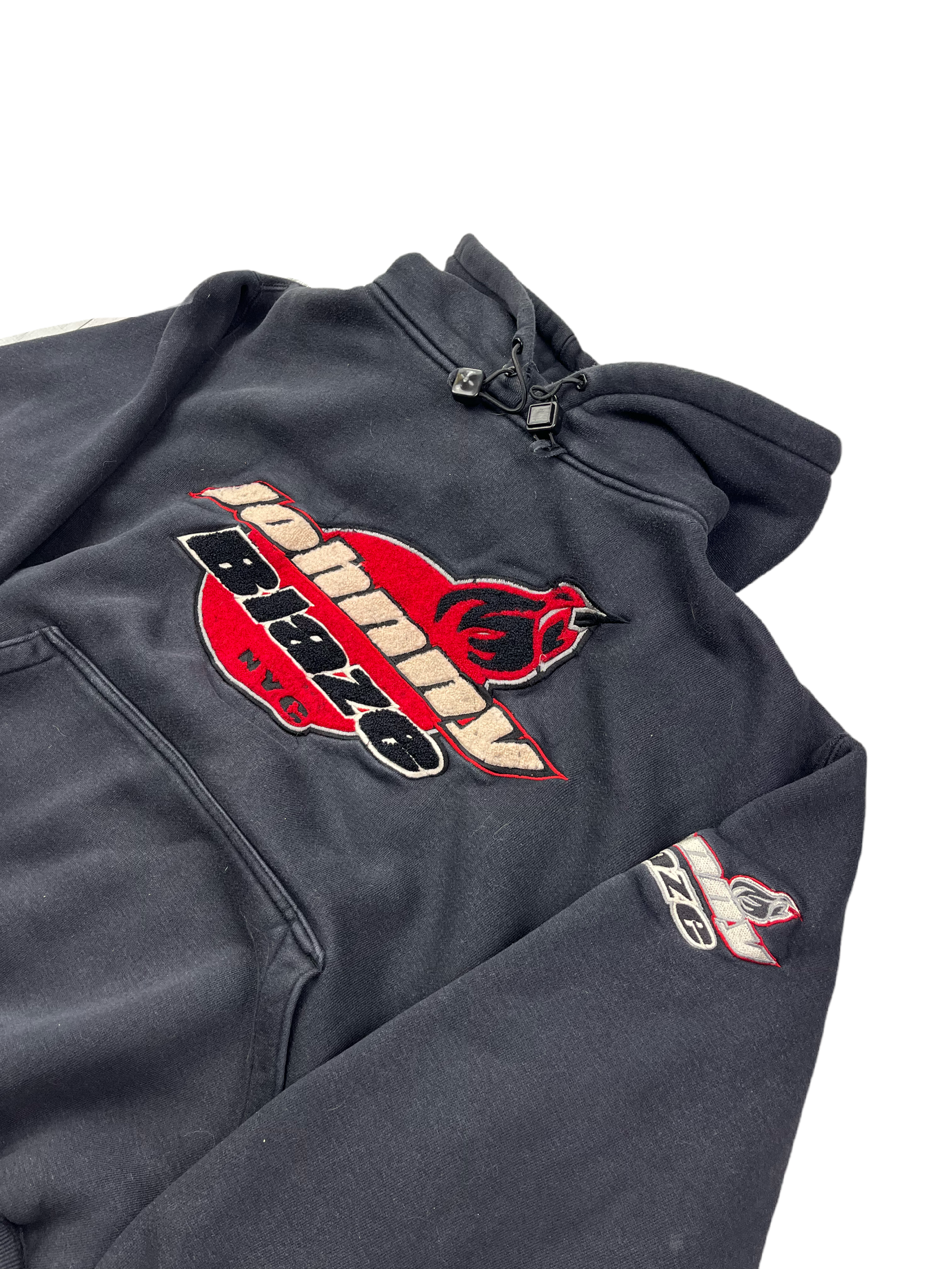 Johnny Blaze Vintage Hoodie 90s Selten Schwarz Rot L