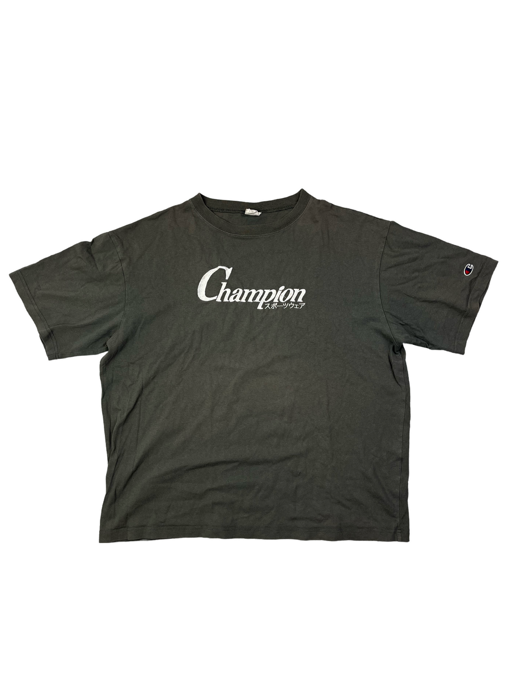 Champion Vintage Tshirt Y2K Khaki L